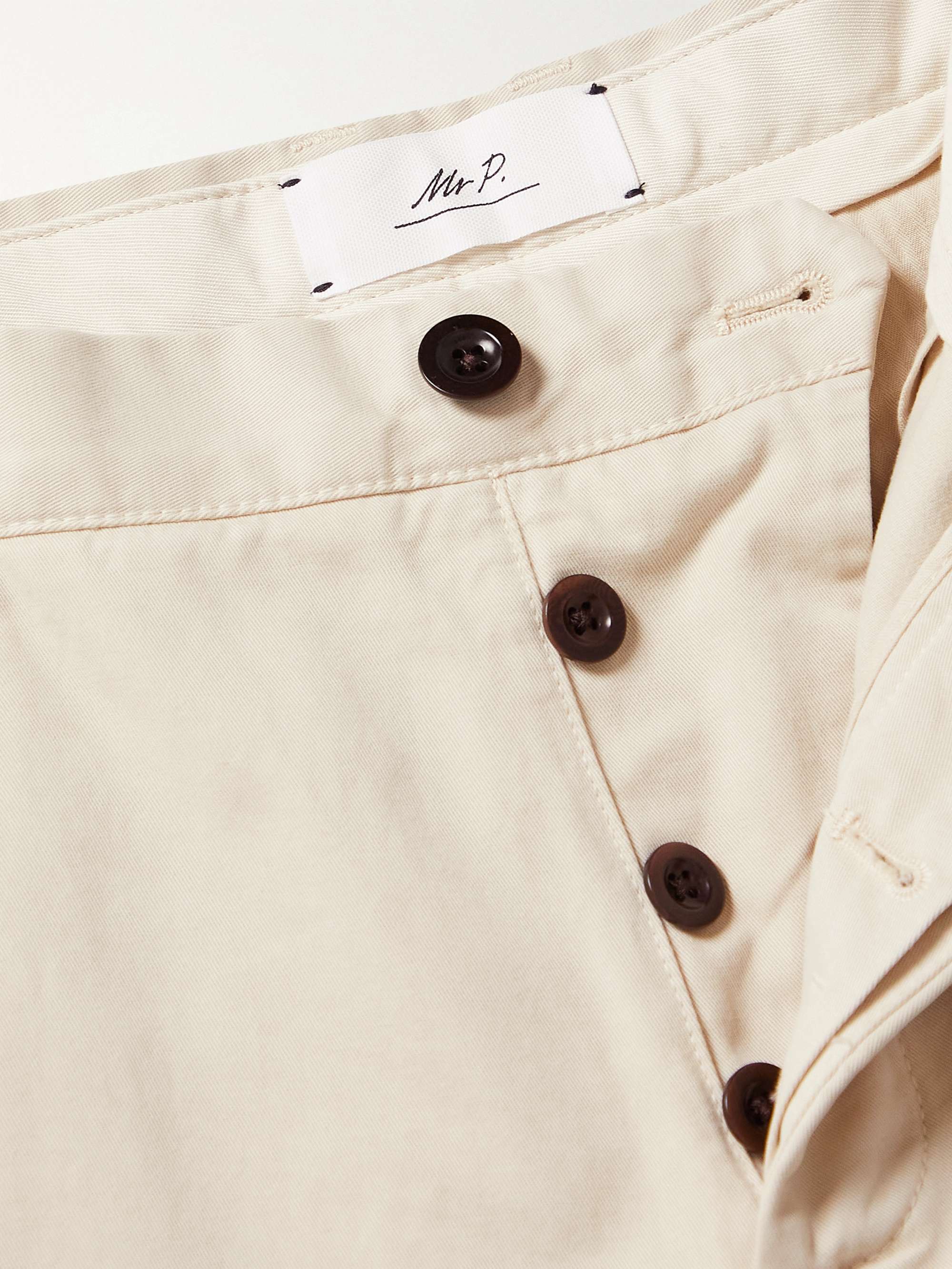 MR P. Straight-Leg Garment-Dyed Organic Cotton-Twill Bermuda Shorts for ...