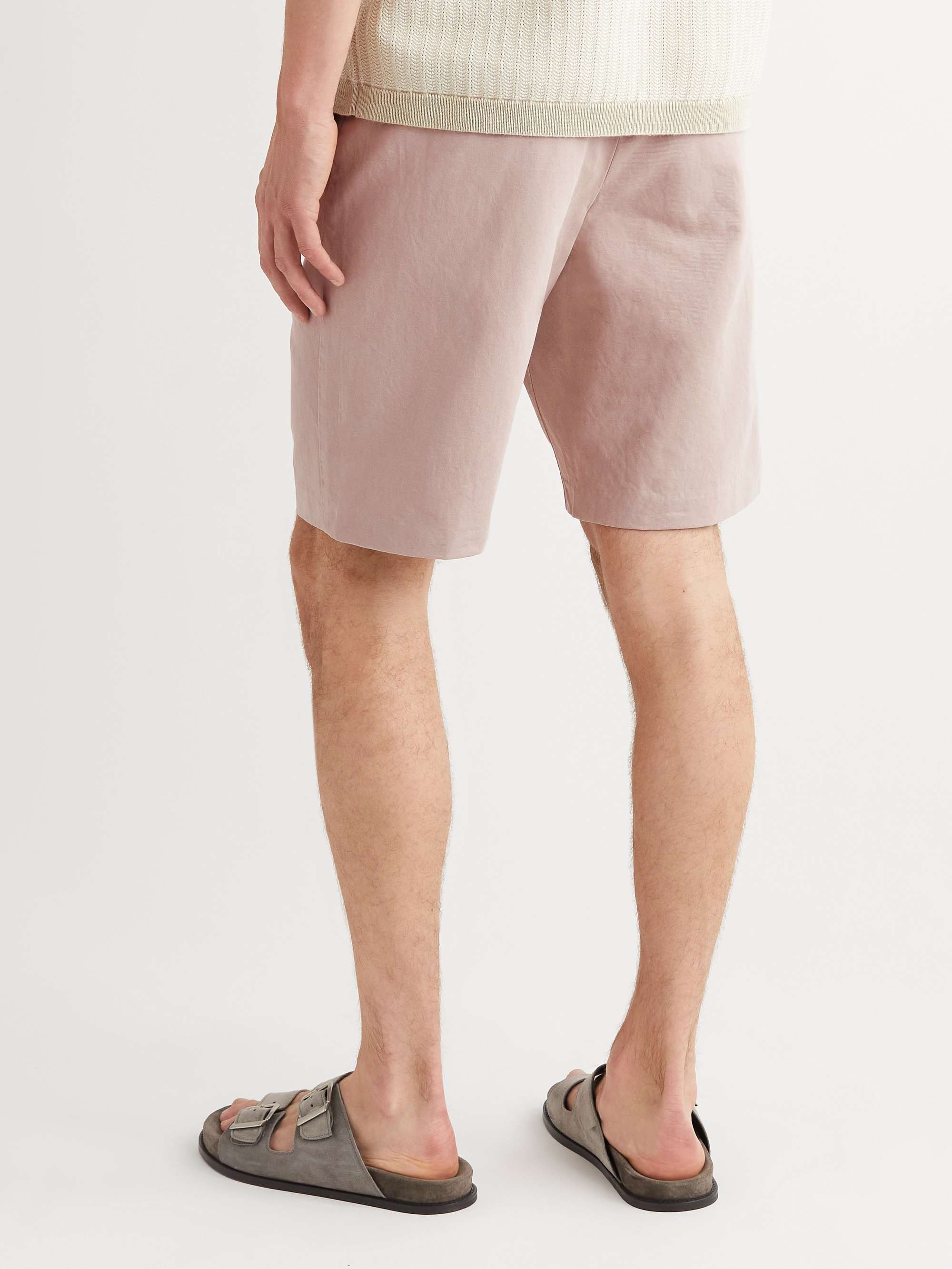 MR P. Dock Straight-Leg Garment-Dyed Organic Cotton-Twill Elasticated Shorts