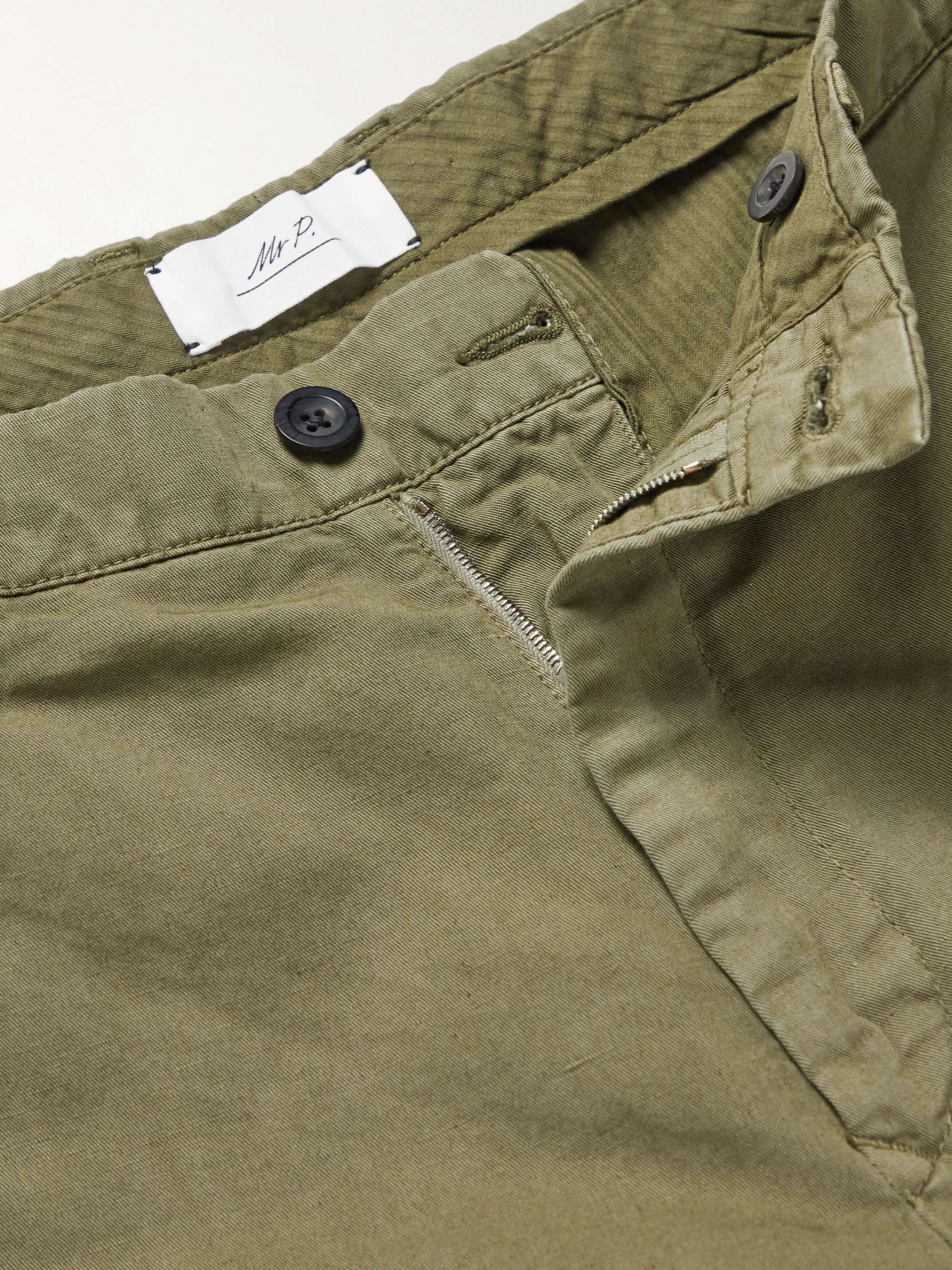 MR P. Cotton and Linen-Blend Twill Chinos