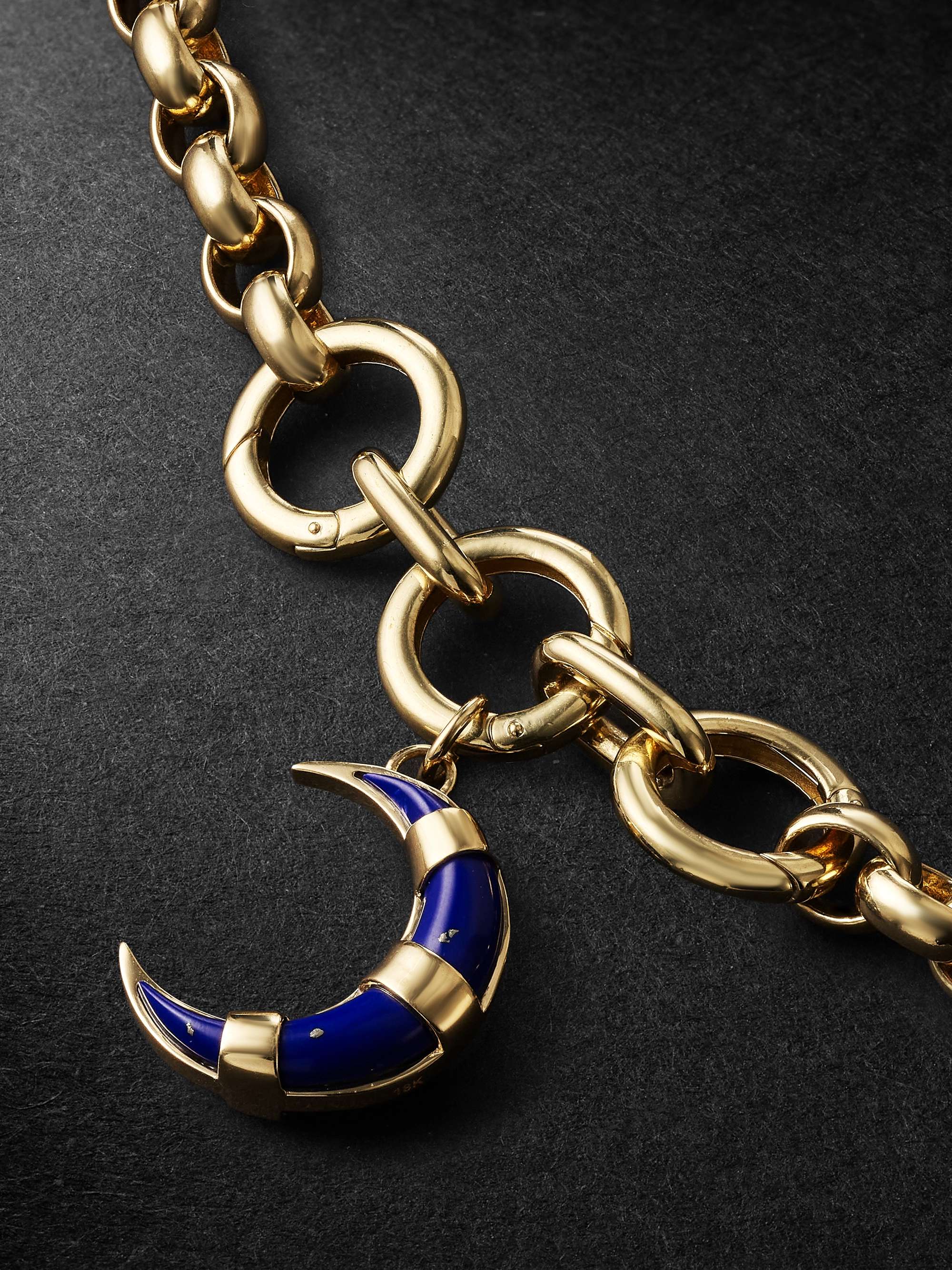 FOUNDRAE Gold Lapis Lazuli Necklace