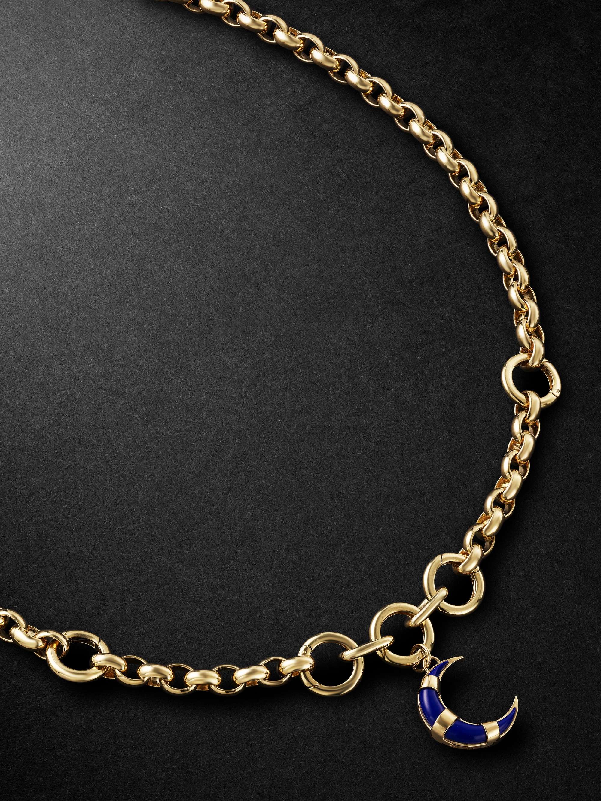 FOUNDRAE Gold Lapis Lazuli Necklace