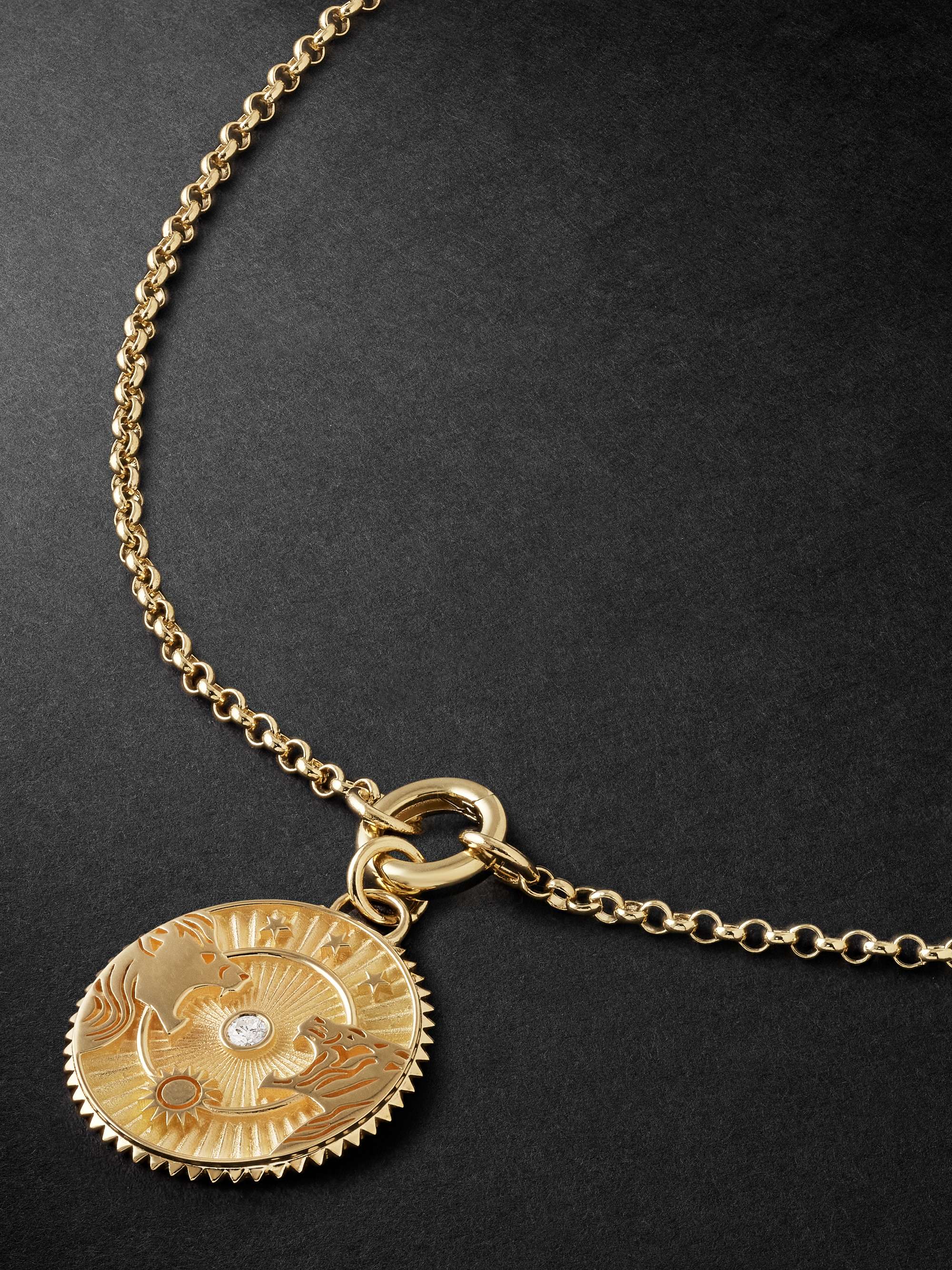 FOUNDRAE Gold Diamond Pendant Necklace