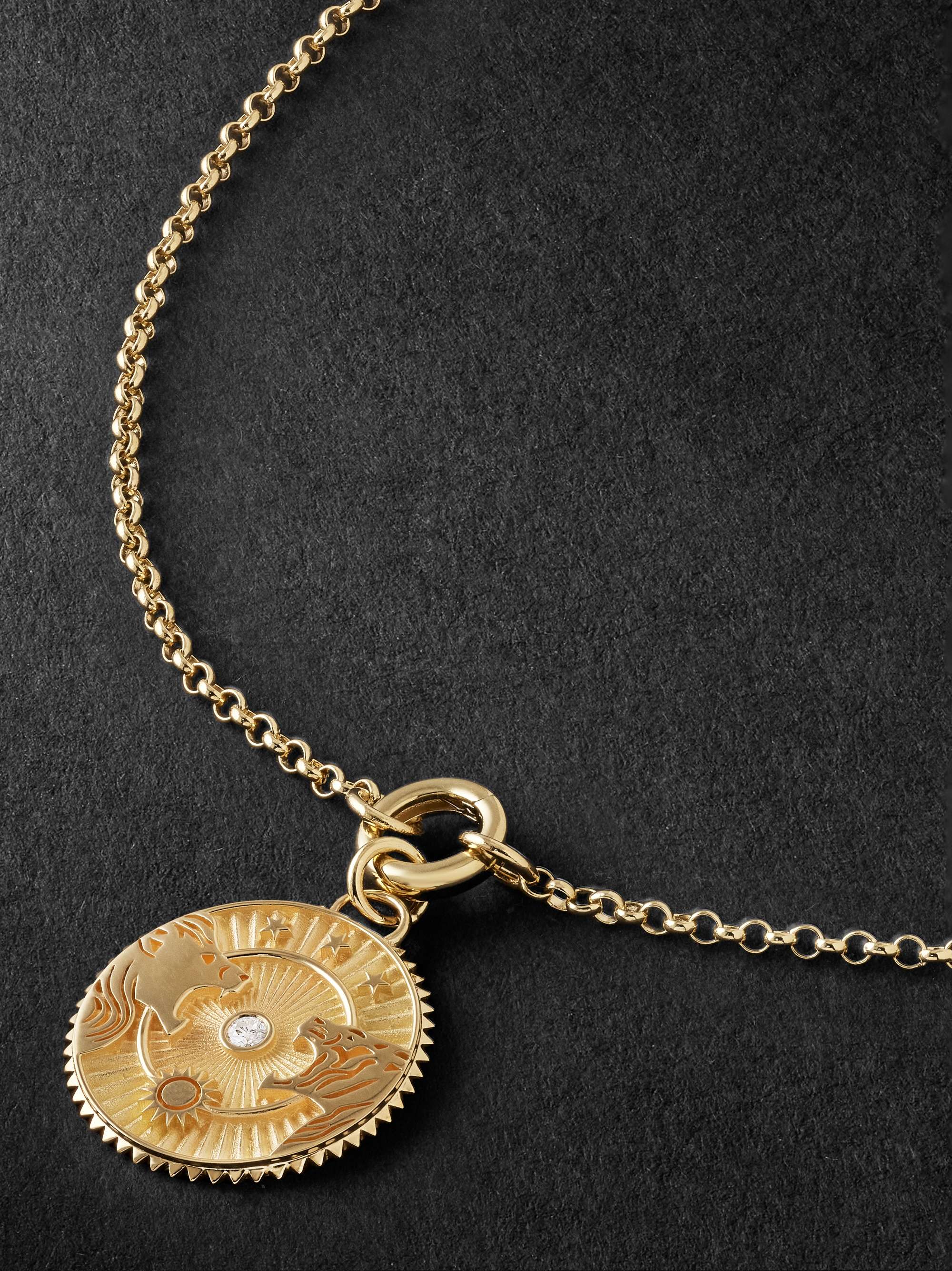 FOUNDRAE Gold Diamond Pendant Necklace