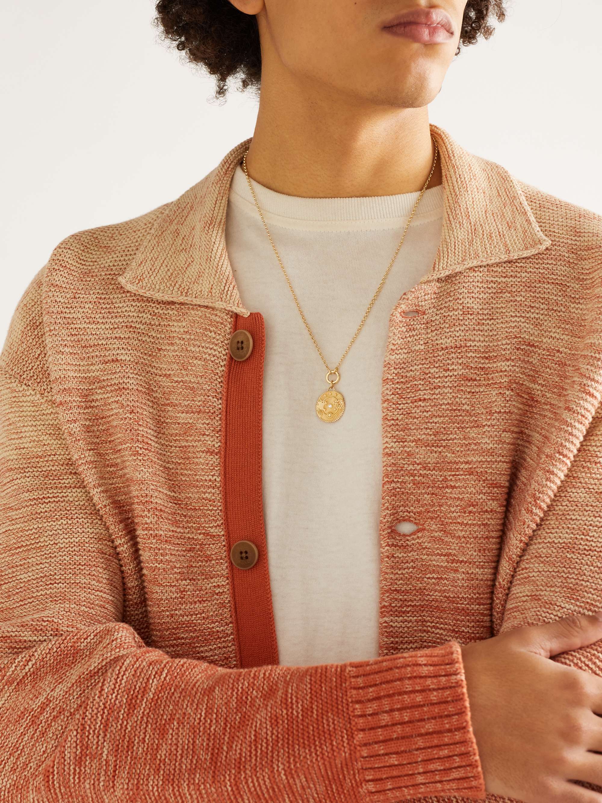FOUNDRAE Gold Diamond Pendant Necklace