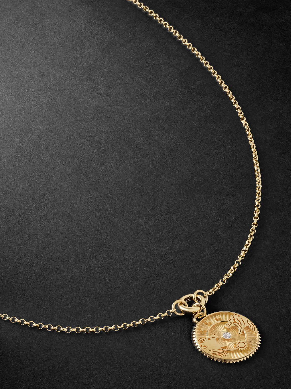 Foundrae Gold Diamond Pendant Necklace