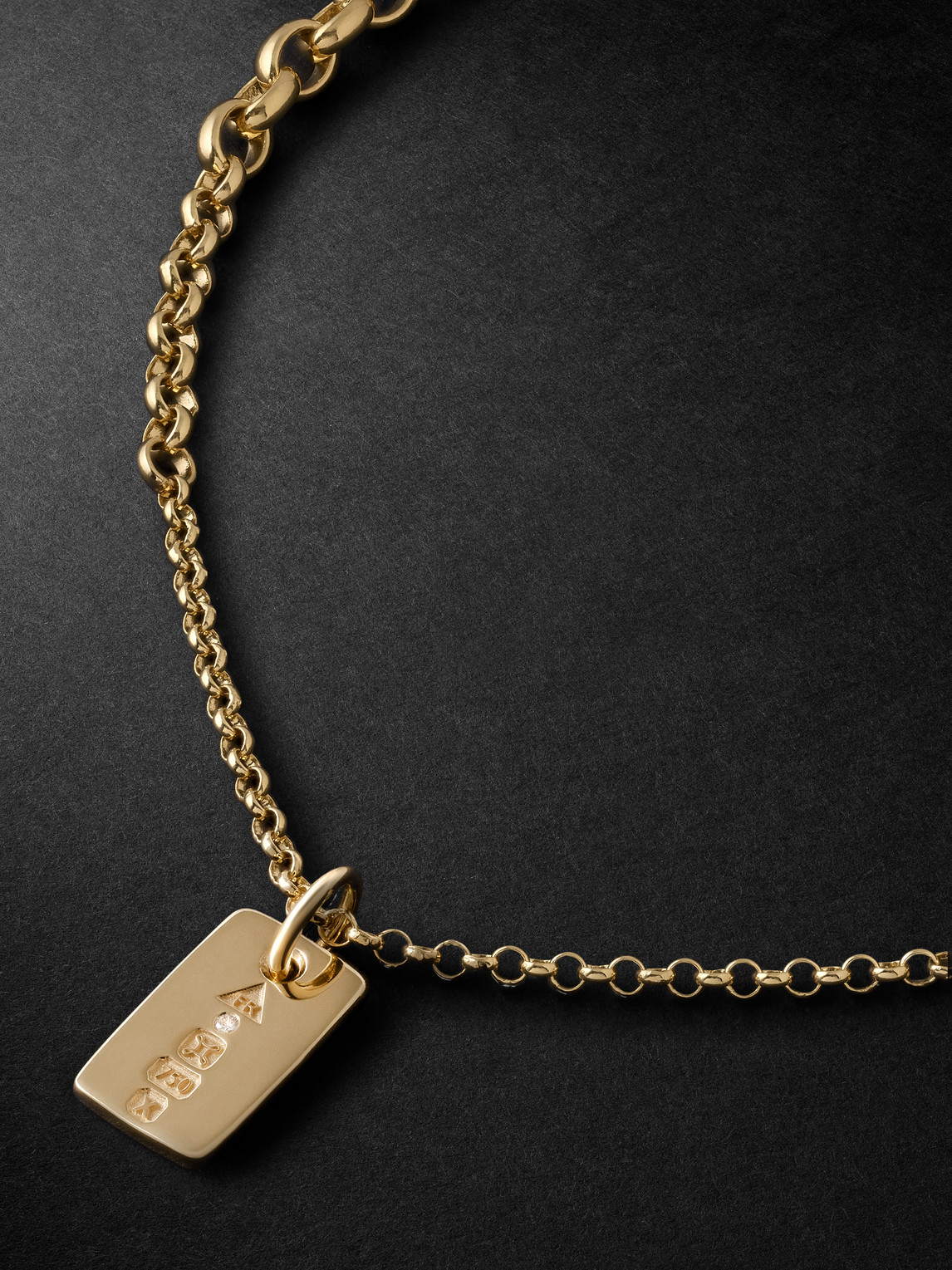 Shop Foundrae Gold Diamond Pendant Necklace