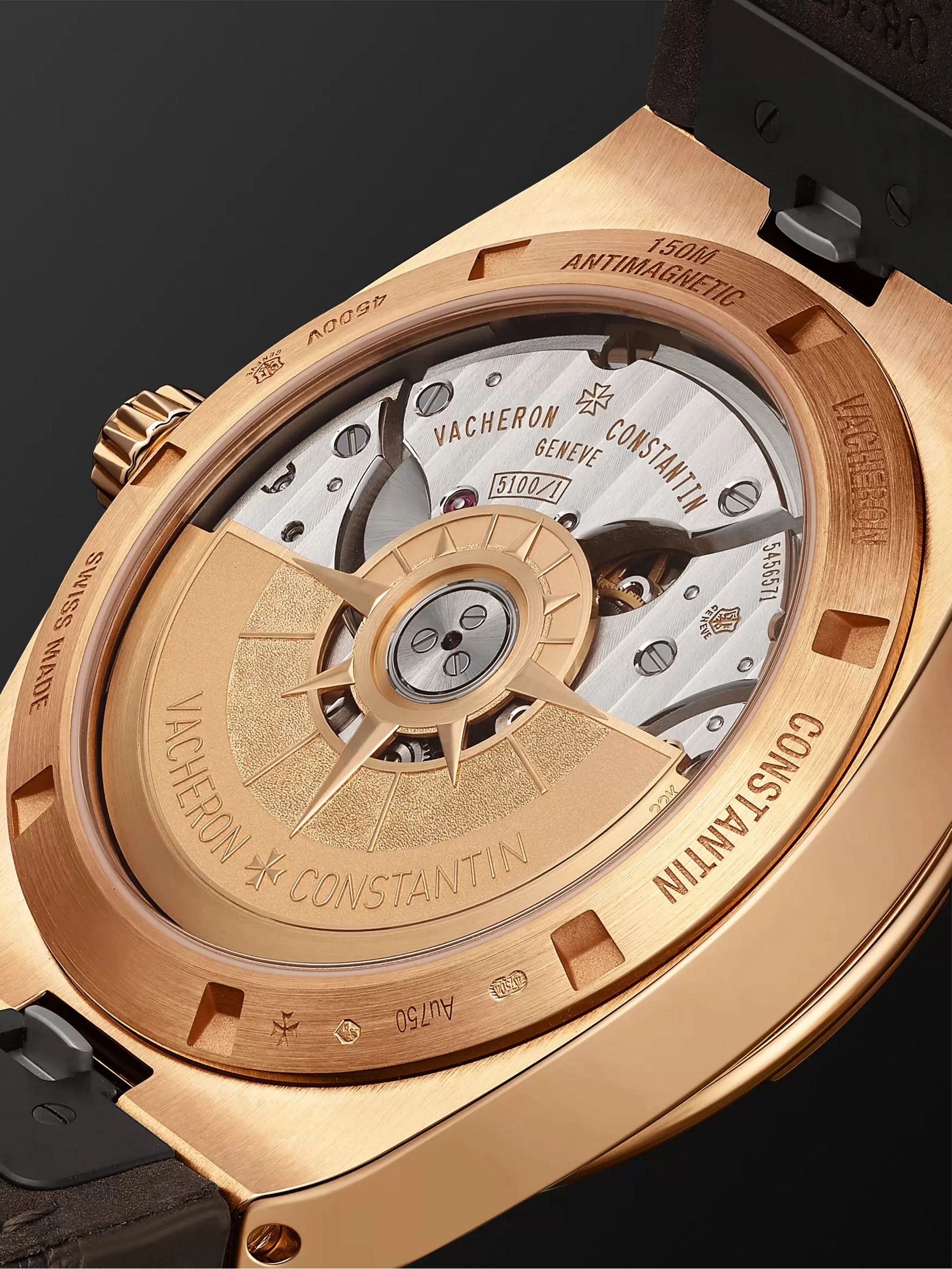 VACHERON CONSTANTIN Overseas Automatic 41mm 18-Karat Pink Gold and Leather Watch, Ref. No. 4500V/000R-B127