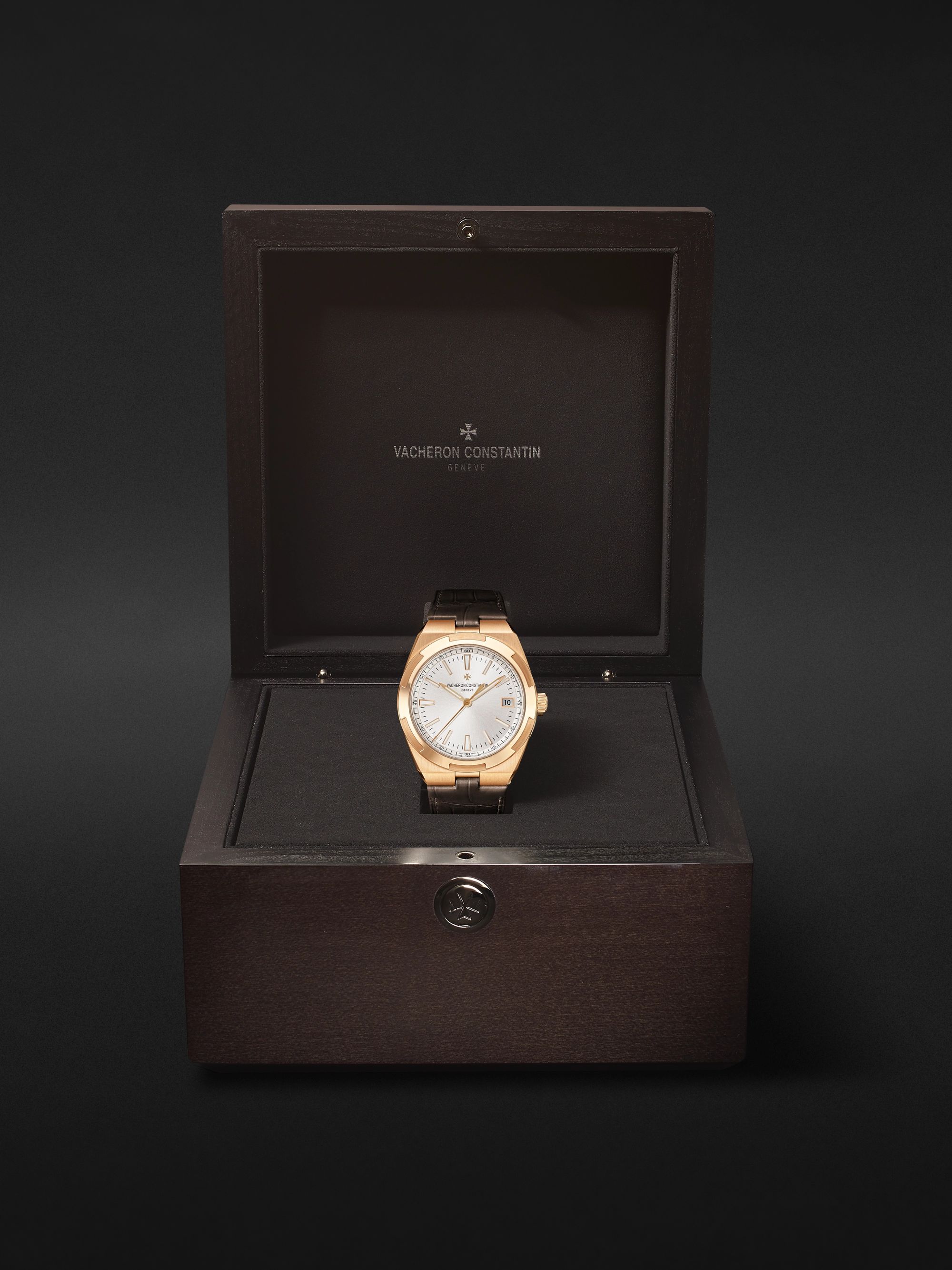VACHERON CONSTANTIN Overseas Automatic 41mm 18-Karat Pink Gold and Leather Watch, Ref. No. 4500V/000R-B127