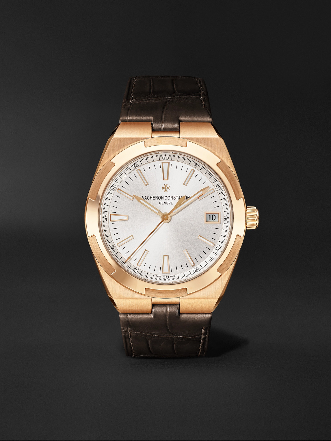 Vacheron Constantin Overseas Automatic 41mm 18-karat Pink Gold And Leather Watch, Ref. No. 4500v/000r-b127