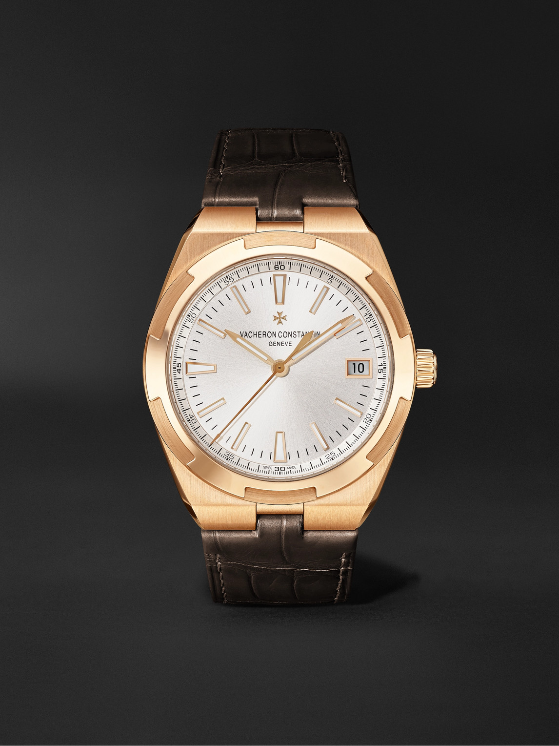 Overseas Automatic 41mm 18-Karat Pink Gold and Leather Watch, Ref. No. 4500V/000R-B127