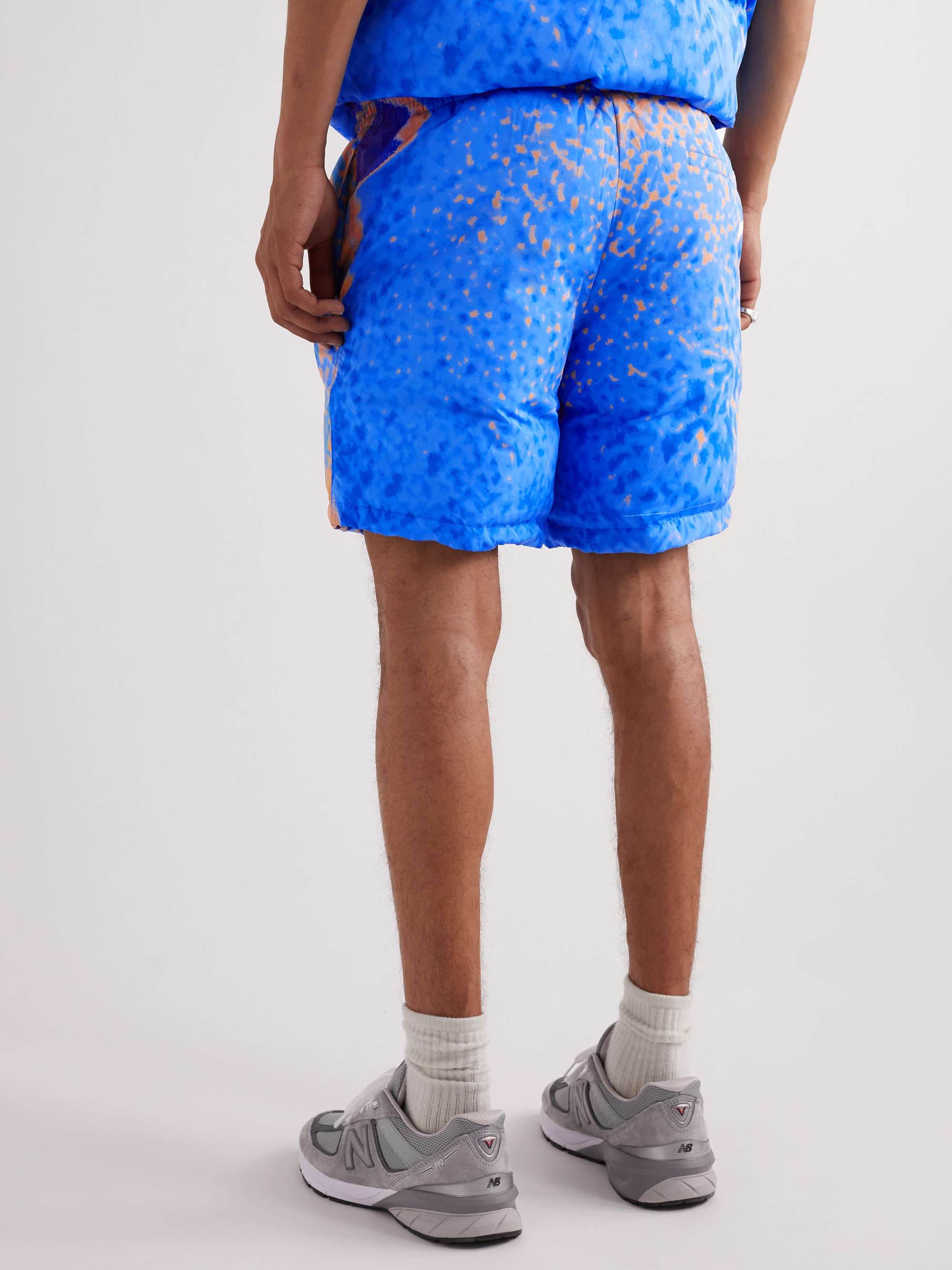 MSFTSREP Wide-Leg Printed Padded Shell Shorts