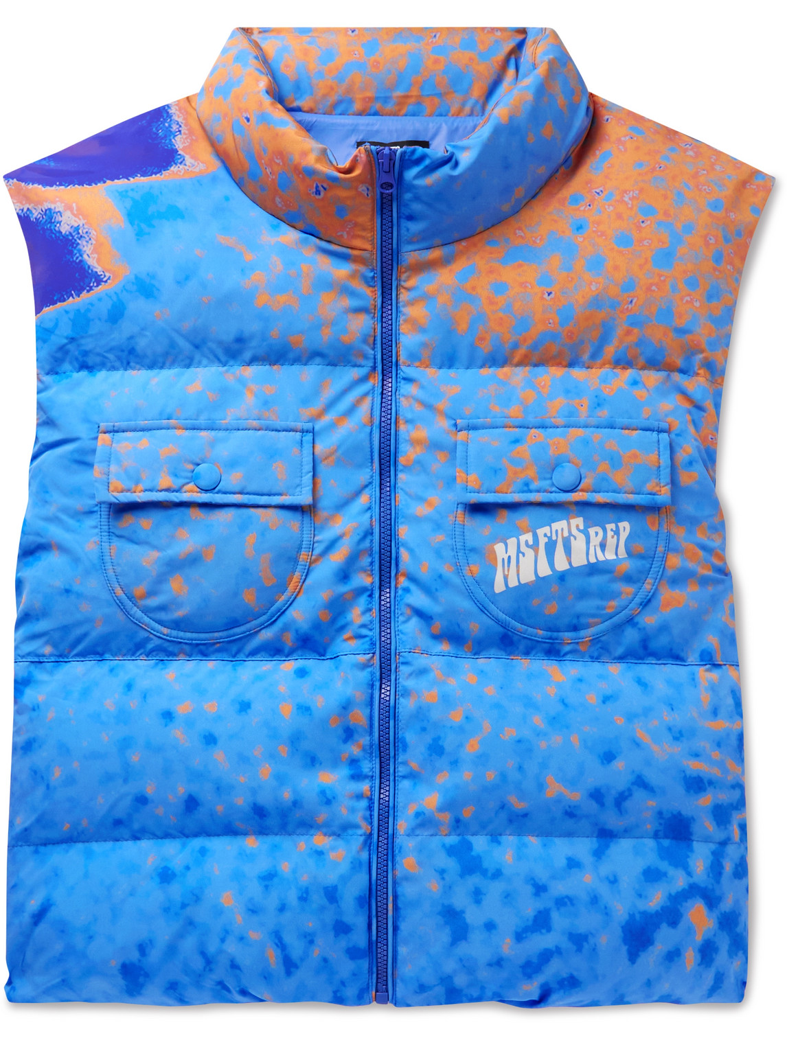 Quilted Printed Padded Shell Gilet