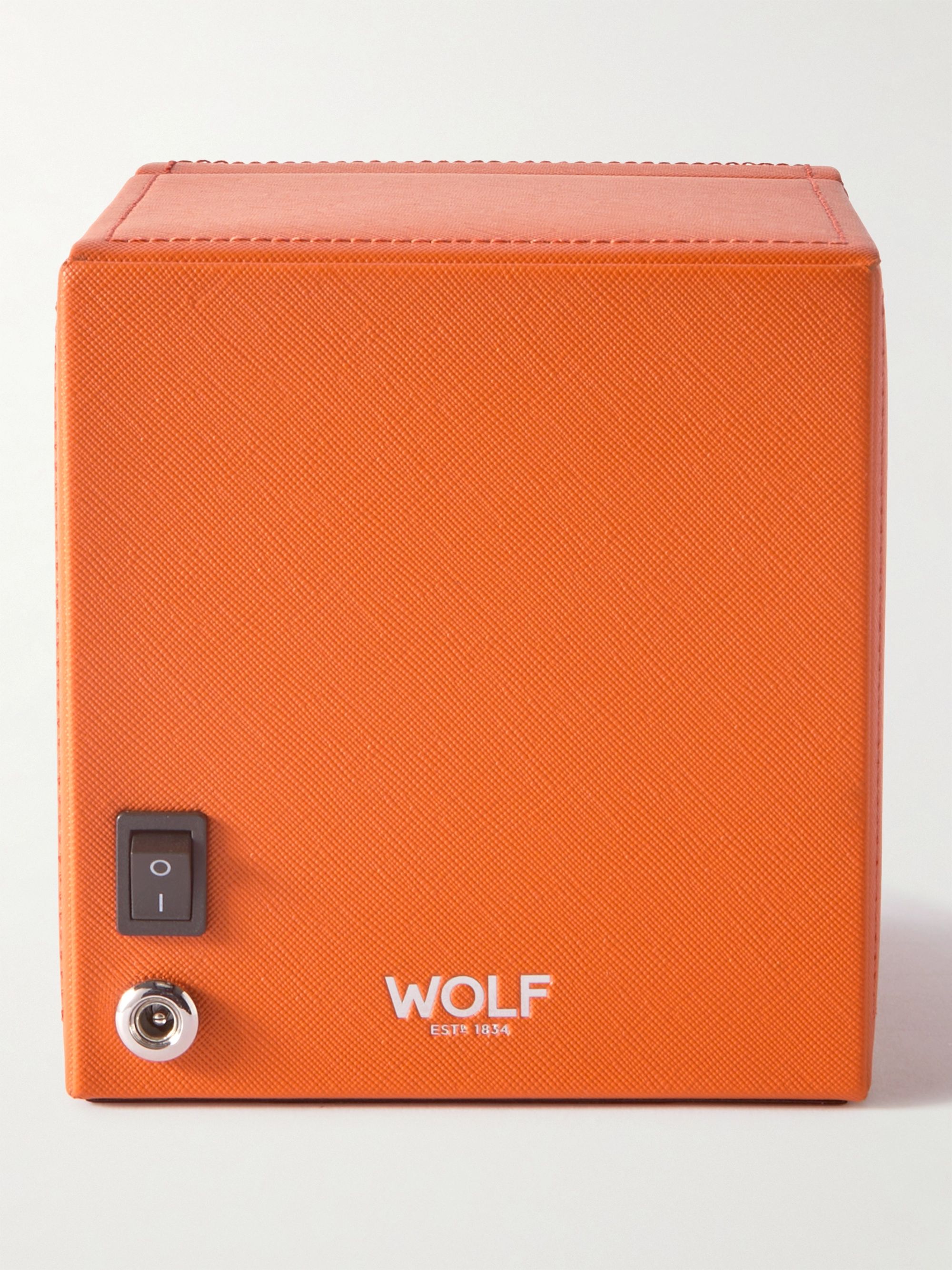 WOLF Cub Pebble-Grain Vegan Leather Watch Winder