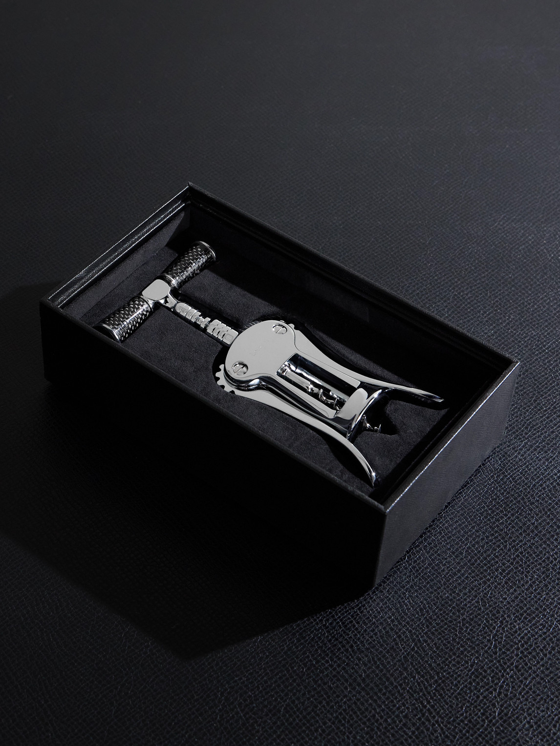 Lorenzi Milano Chrome-Plated, Stainless Steel and Carbon Fibre Corkscrew - Men