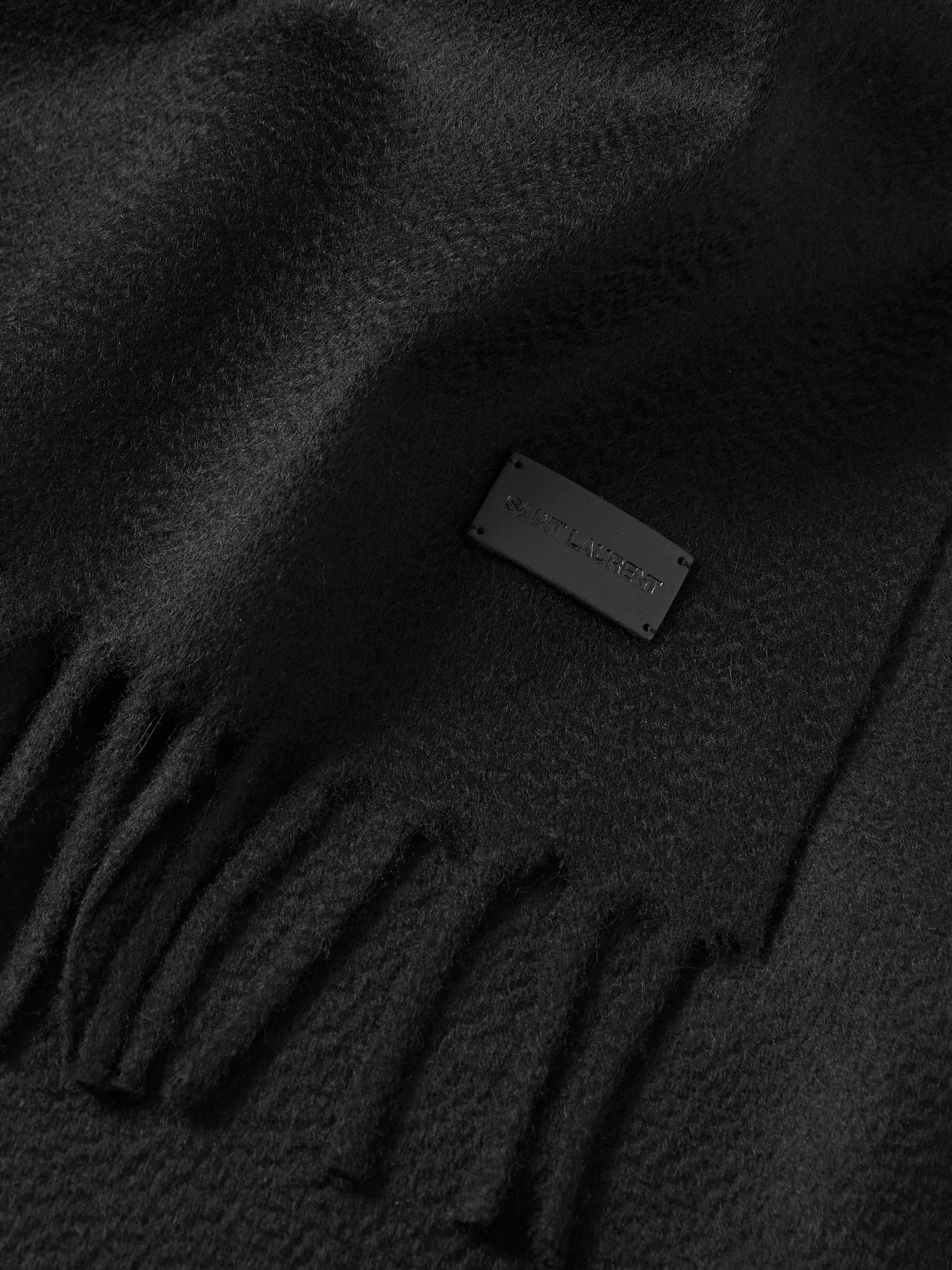 SAINT LAURENT Fringed Cashmere Scarf