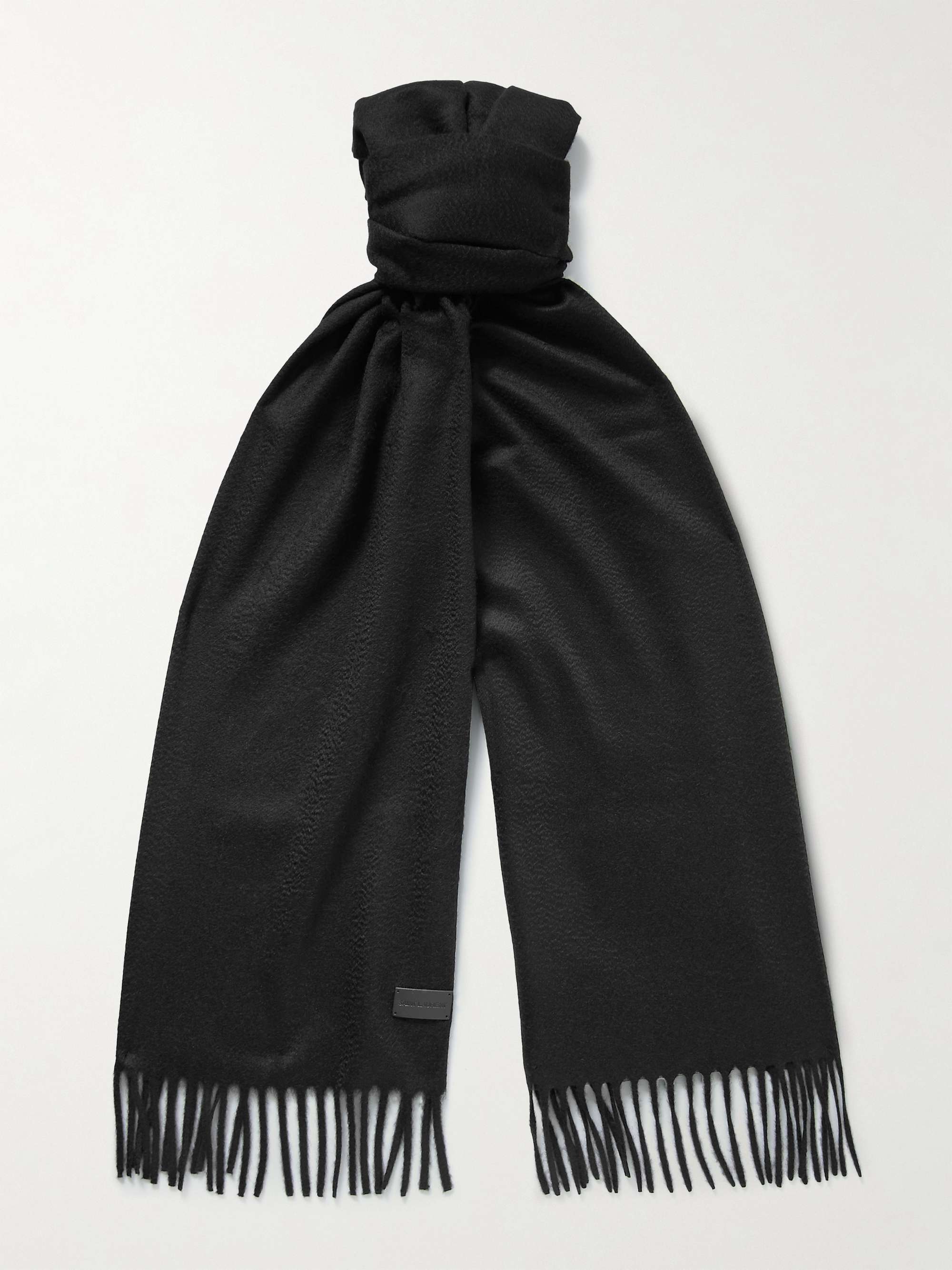 SAINT LAURENT Fringed Cashmere Scarf for Men | MR PORTER