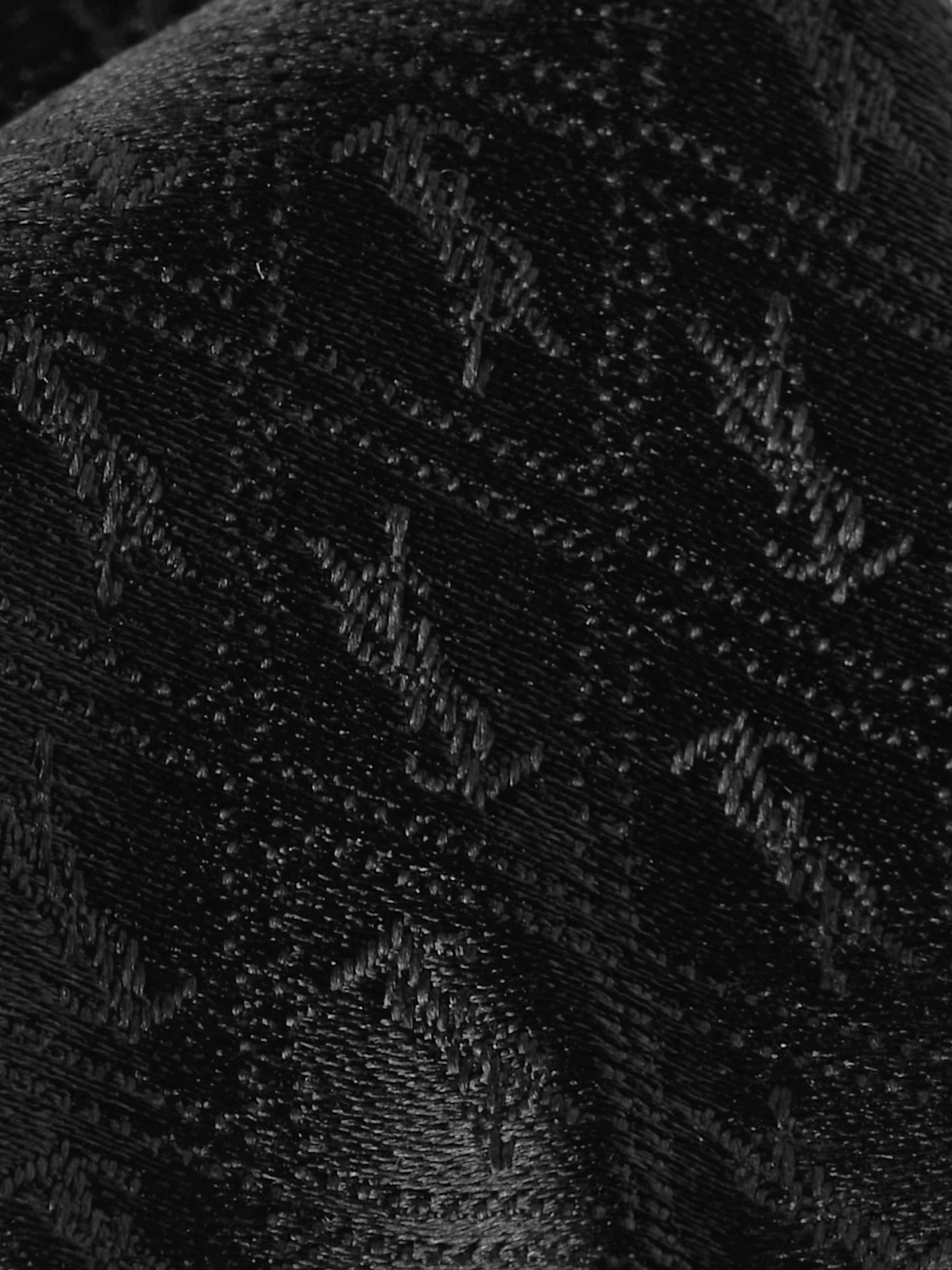 SAINT LAURENT 4cm Logo-Jacquard Silk Tie