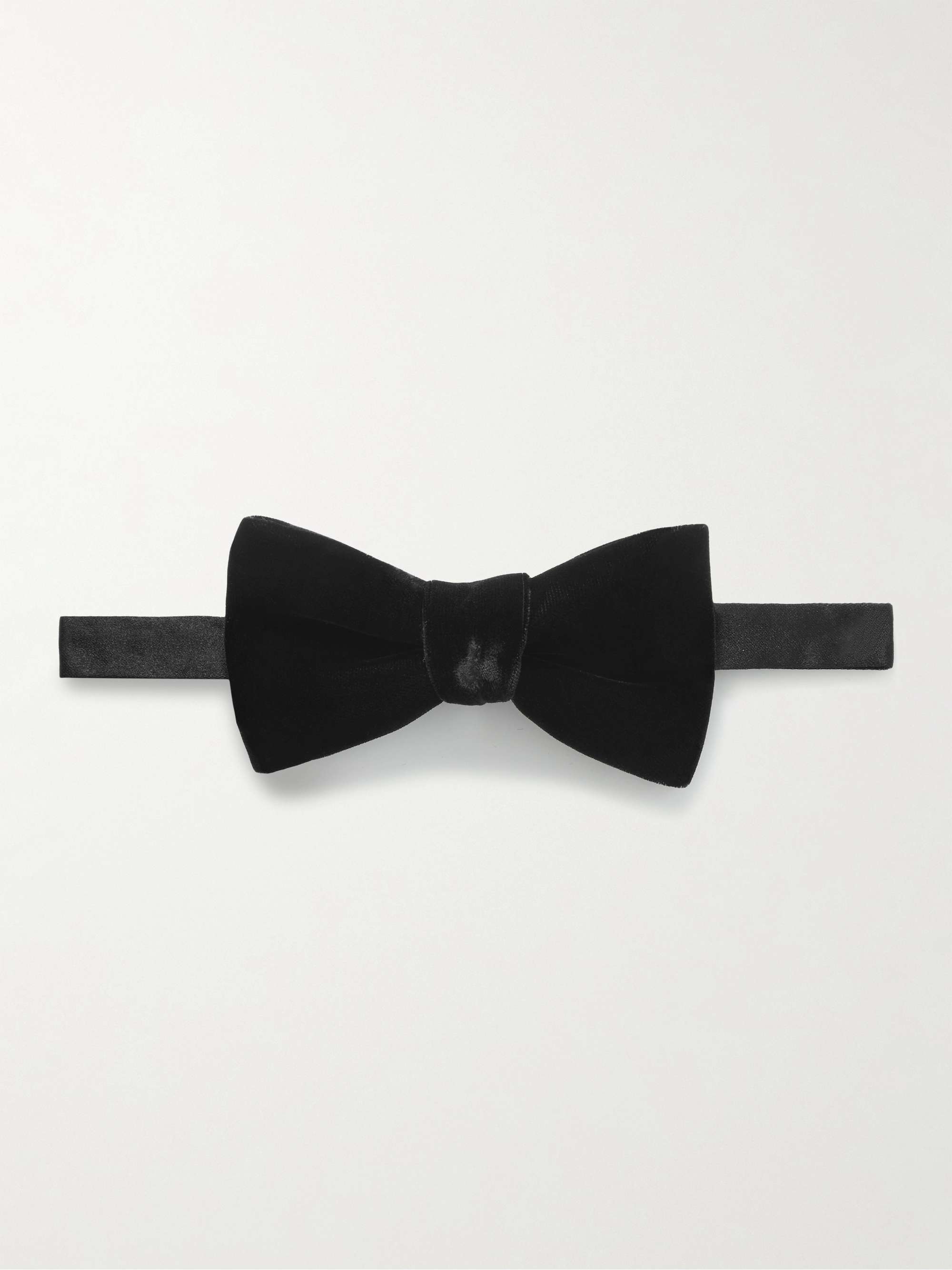 SAINT LAURENT Pre-Tied Velvet and Silk-Twill Bow Tie | MR PORTER