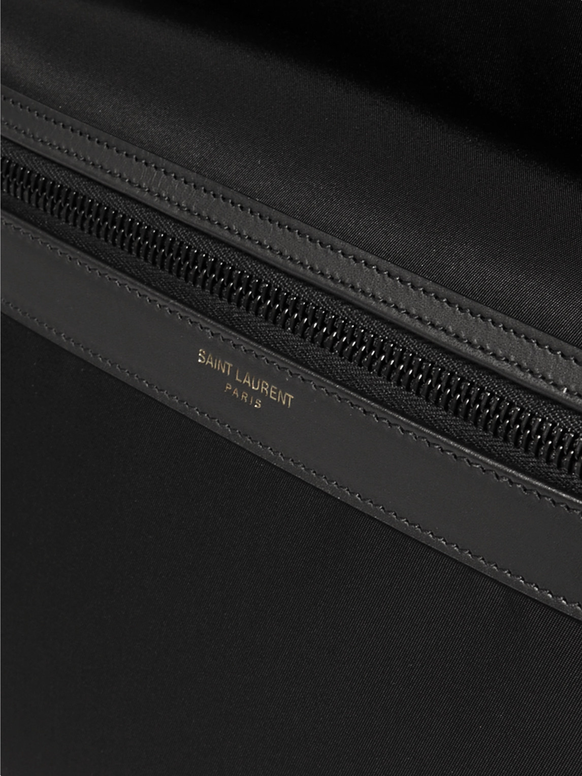 Shop Saint Laurent Leather-trimmed Shell Backpack In Black