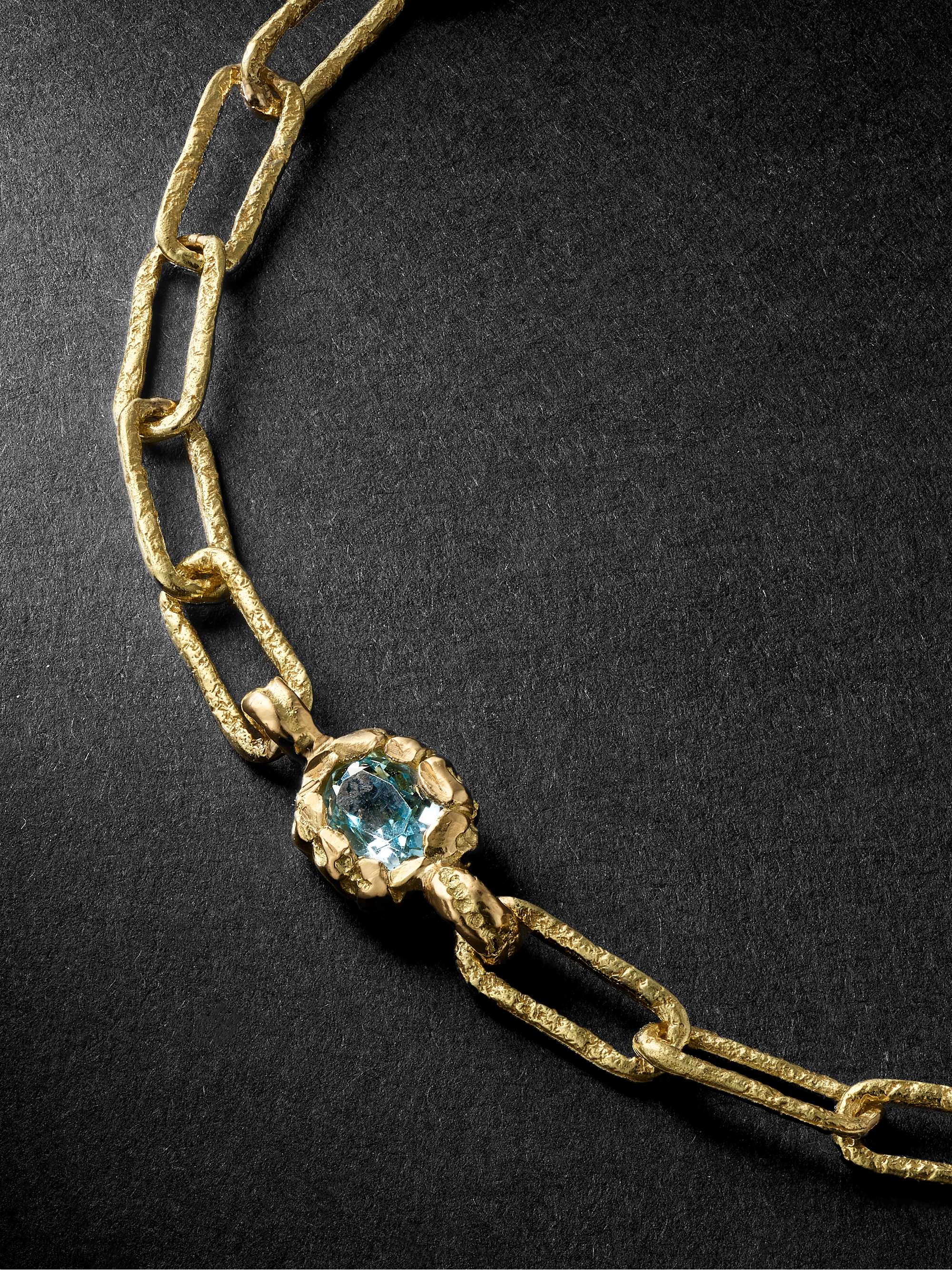 HEALERS FINE JEWELRY Recycled Gold Tourmaline Chain Bracelet