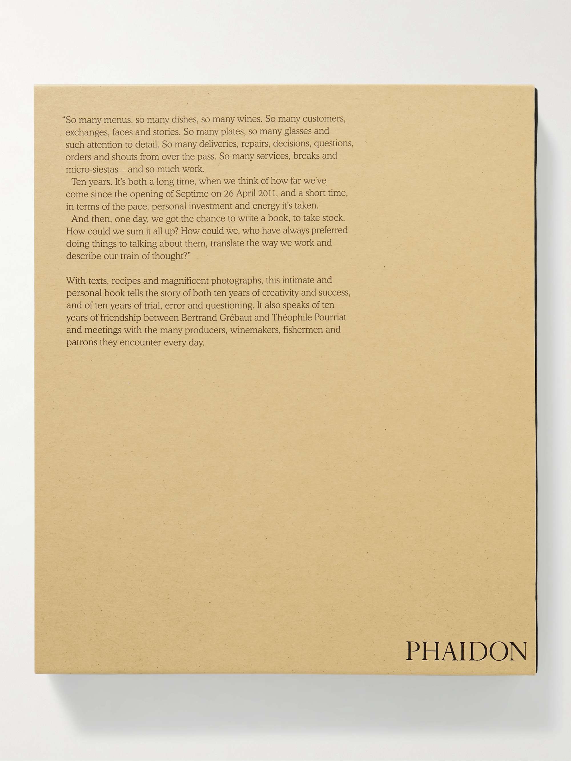 PHAIDON Septime, La Cave, Clamato, D'une île Hardcover Cookbook