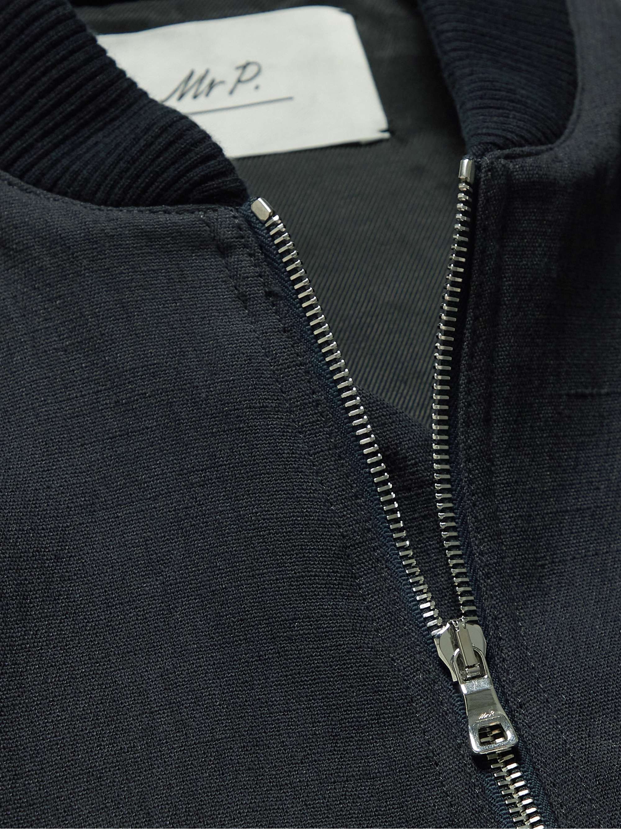 MR P. Textured Cotton and Linen-Blend Bomber Jacket