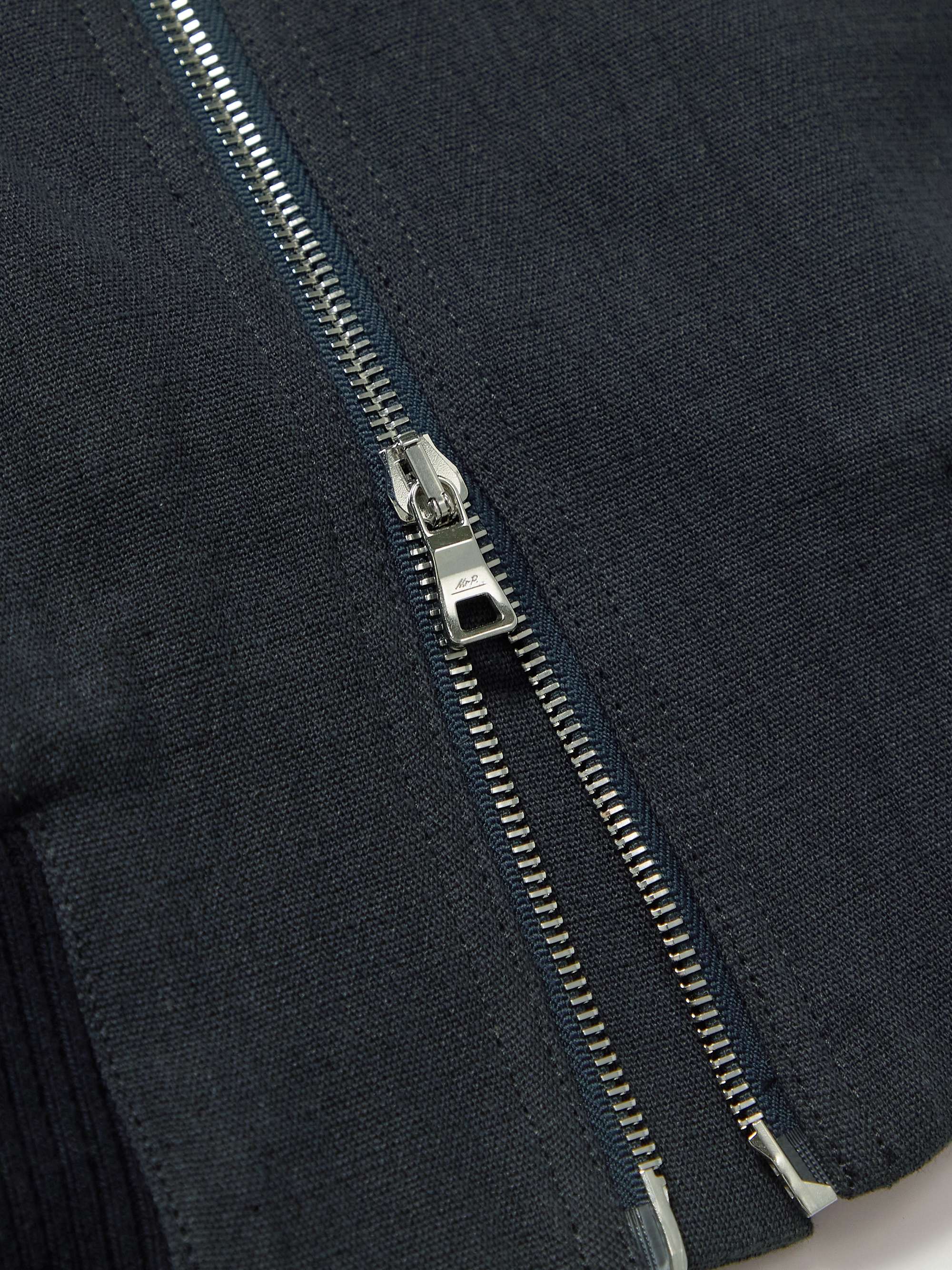 MR P. Textured Cotton and Linen-Blend Bomber Jacket