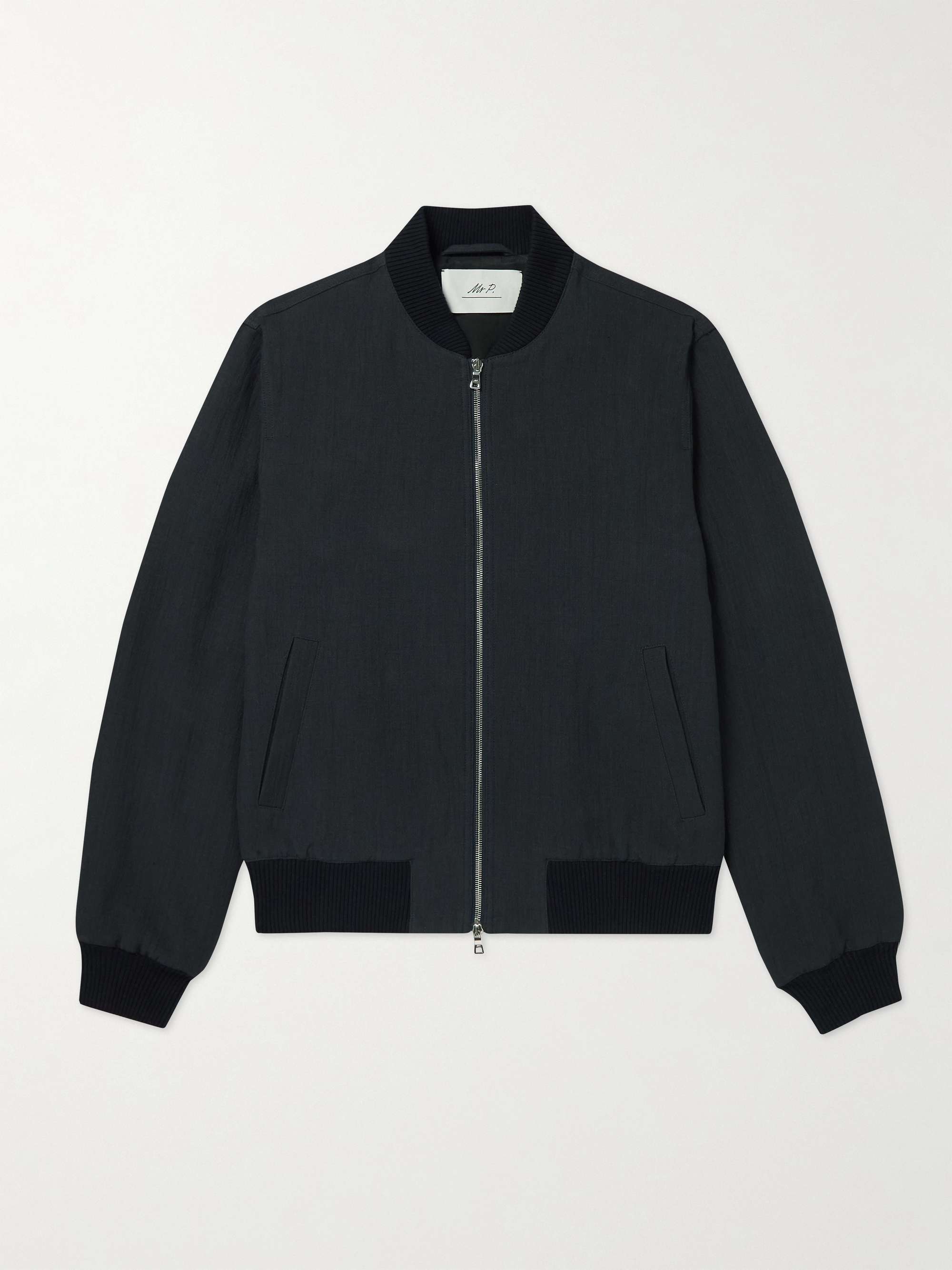 MR P. Textured Cotton and Linen-Blend Bomber Jacket for Men | MR PORTER