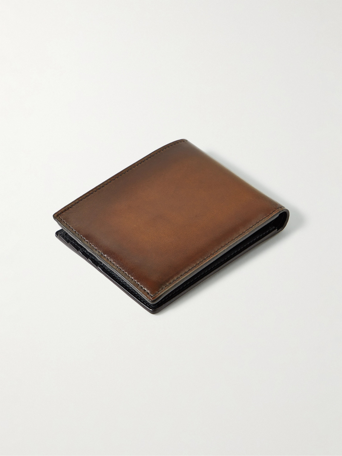 Shop Berluti Venezia Leather Billfold Wallet In Brown