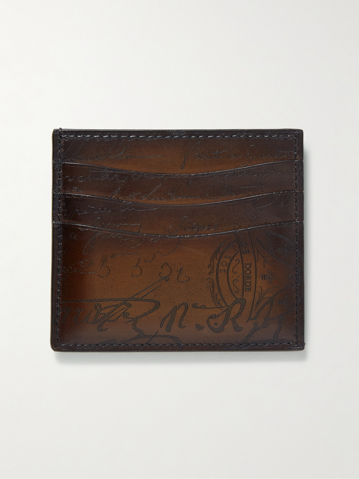 Berluti Bambou Scritto Venezia Leather Cardholder - Men