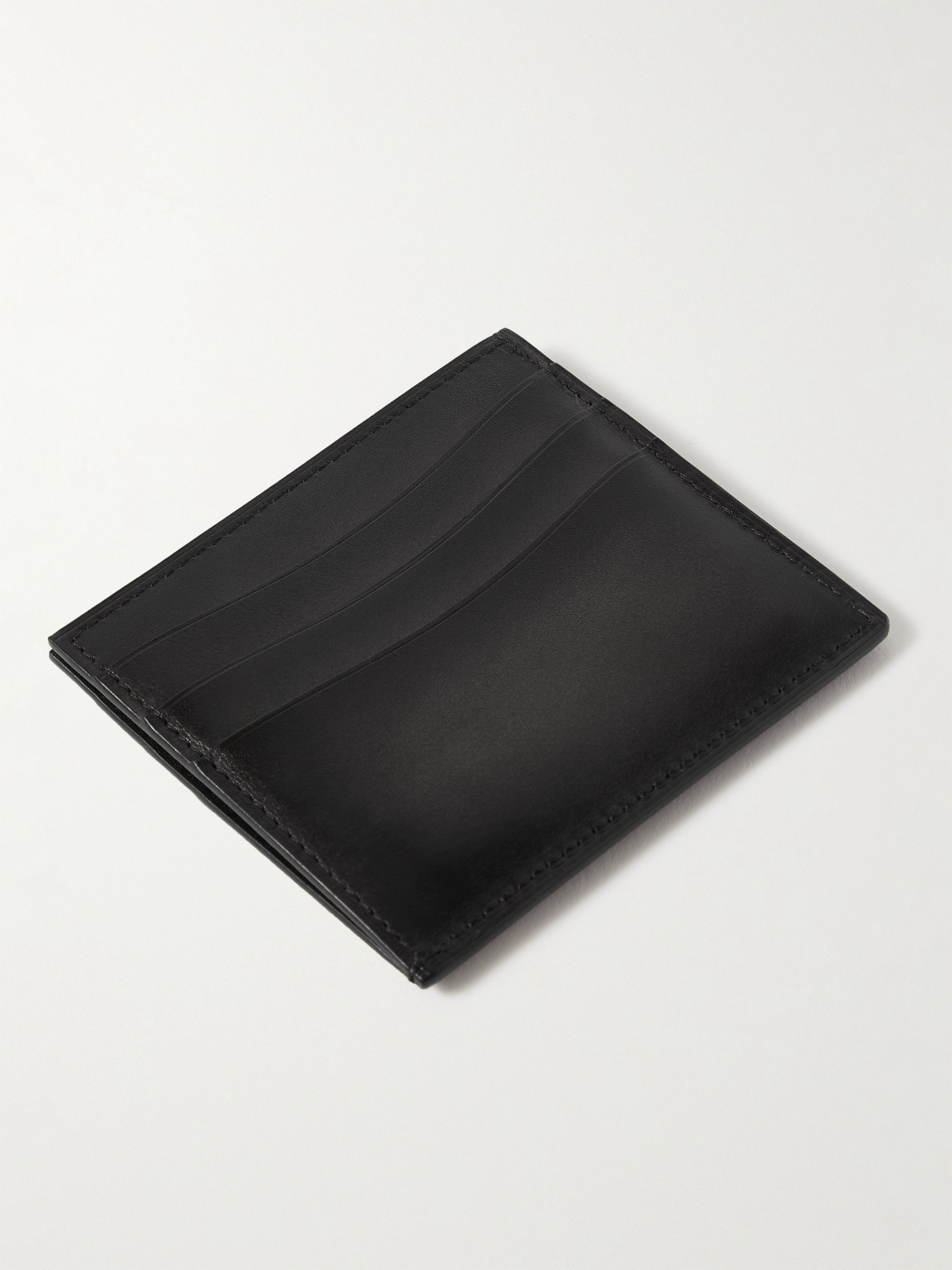 Shop Berluti Bambou Leather Cardholder In Black
