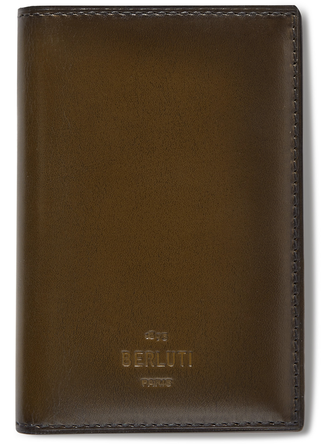 Berluti Venezia Leather Cardholder In Brown