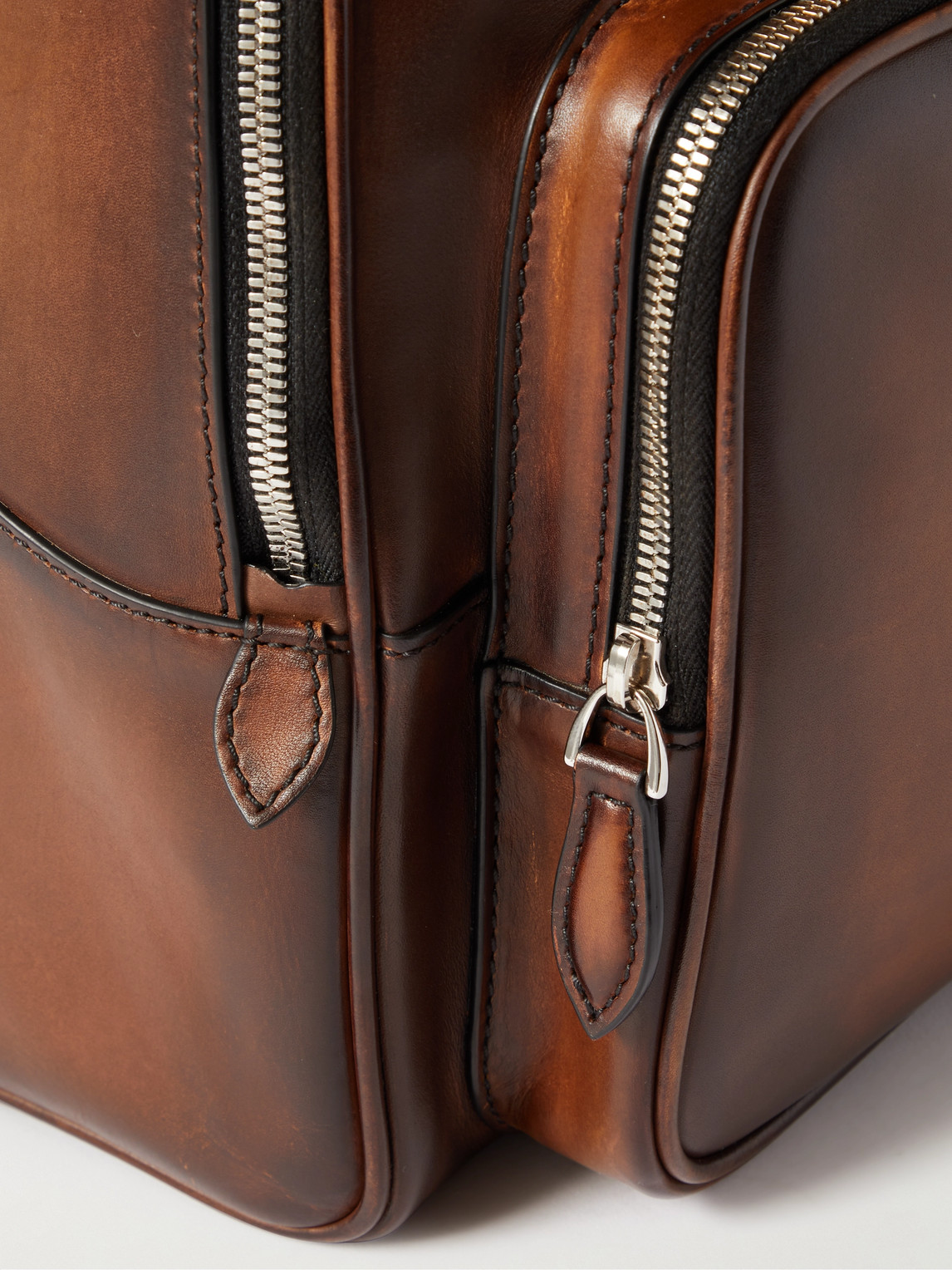 Shop Berluti Scritto Leather Backpack In Brown