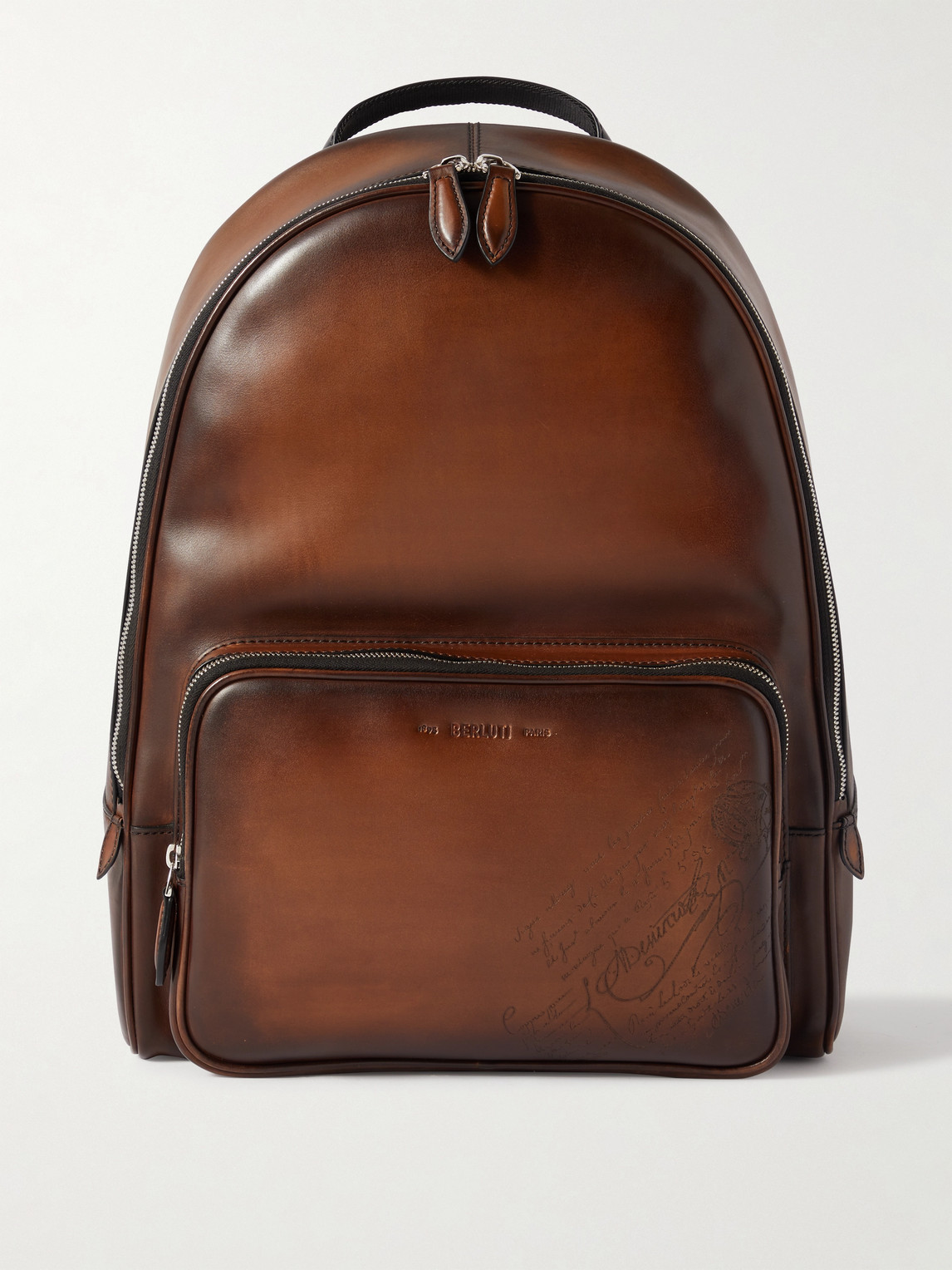 Berluti Scritto Leather Backpack - Men