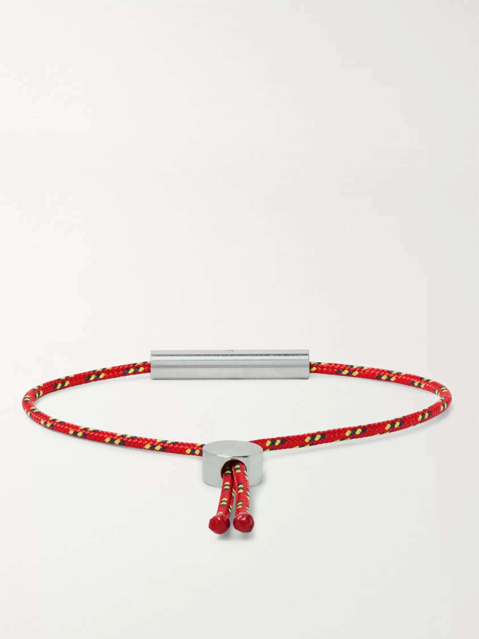 ALICE MADE THIS Charlie Striped Cord and Stainless Steel Bracelet