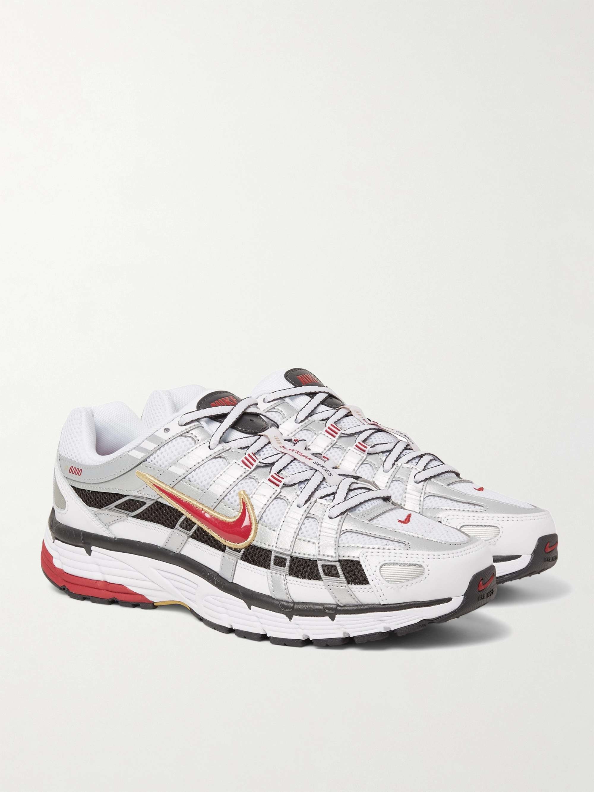 NIKE P-6000 CNPT Leather, Mesh and Rubber Sneakers