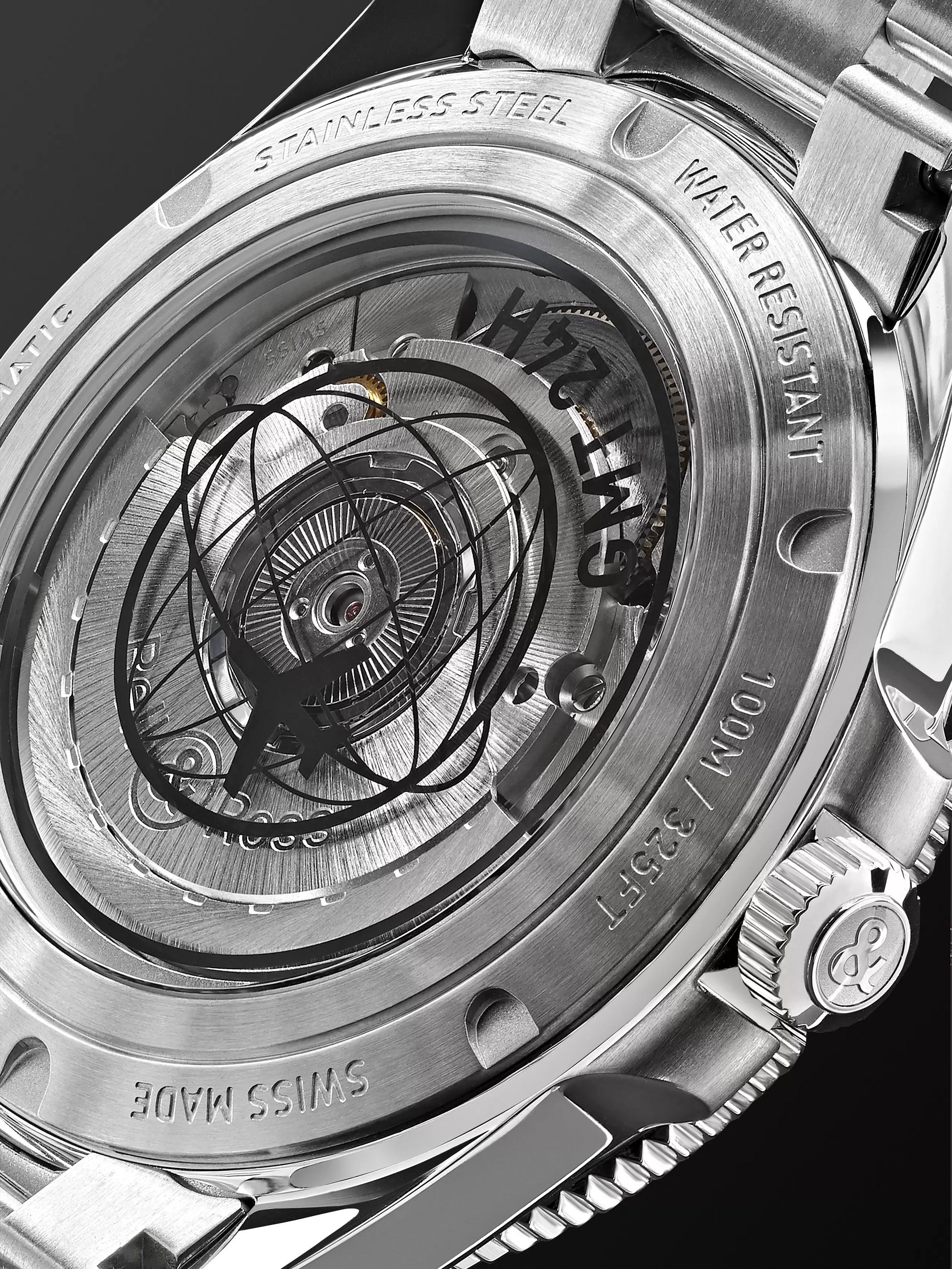 BELL & ROSS BR V2-93 GMT Automatic 41mm Stainless Steel Watch, Ref. No. BRV293-BL-ST/SST