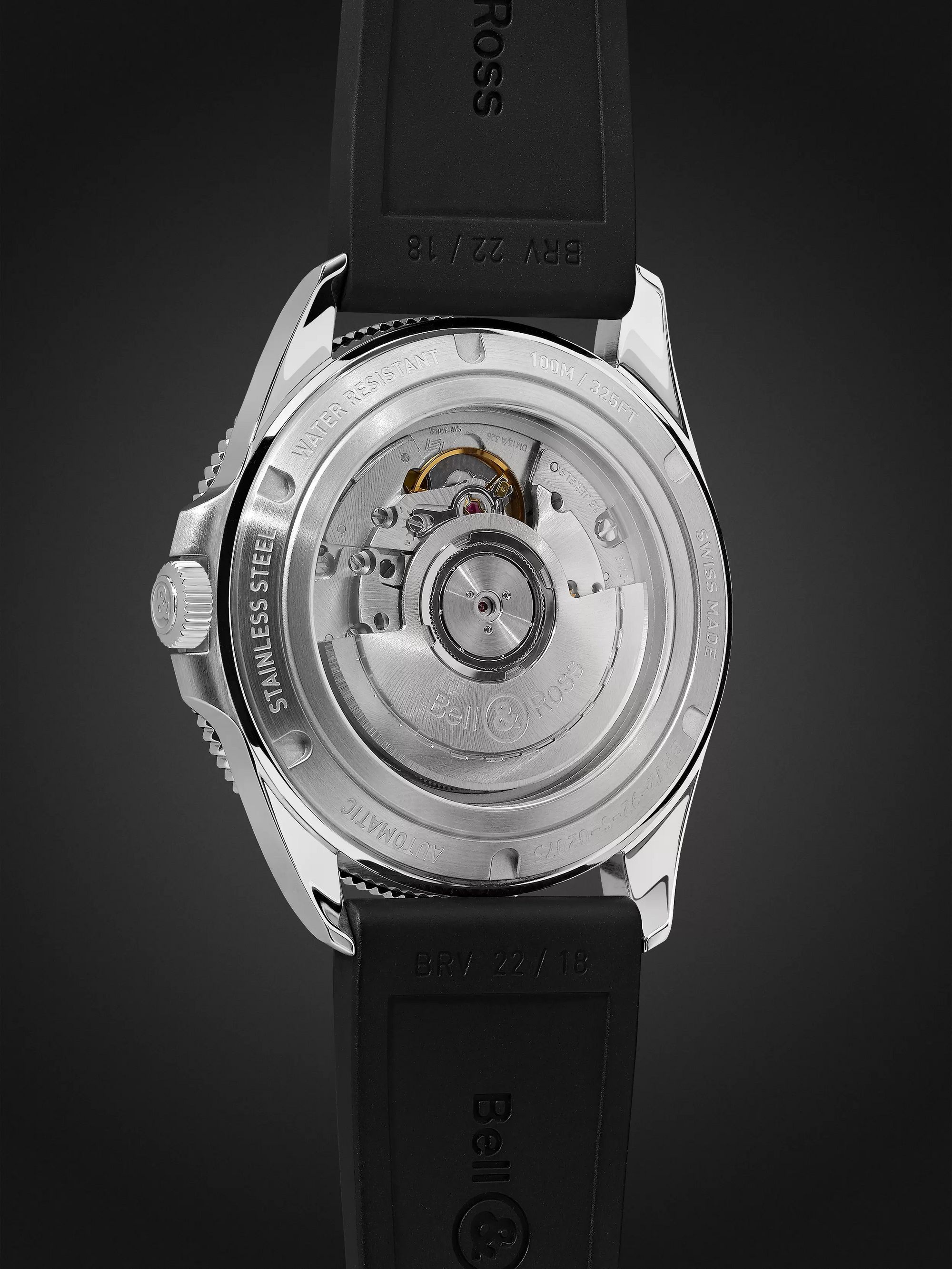 BELL & ROSS BR V2-92 Steel Heritage Automatic 41mm Stainless Steel and Rubber Watch, Ref. No. BRV292-HER-ST/SRB