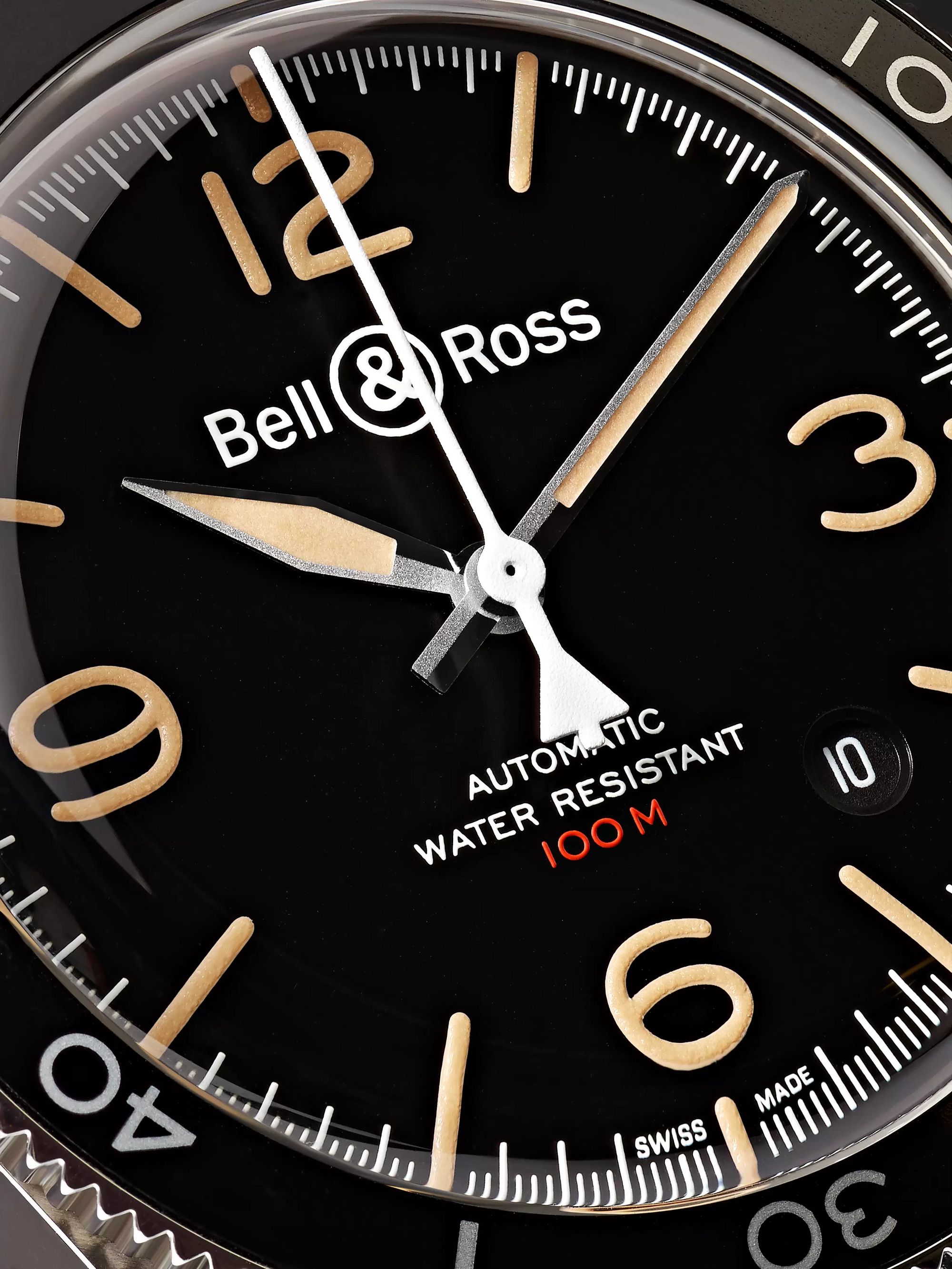 BELL & ROSS BR V2-92 Steel Heritage Automatic 41mm Stainless Steel and Rubber Watch, Ref. No. BRV292-HER-ST/SRB