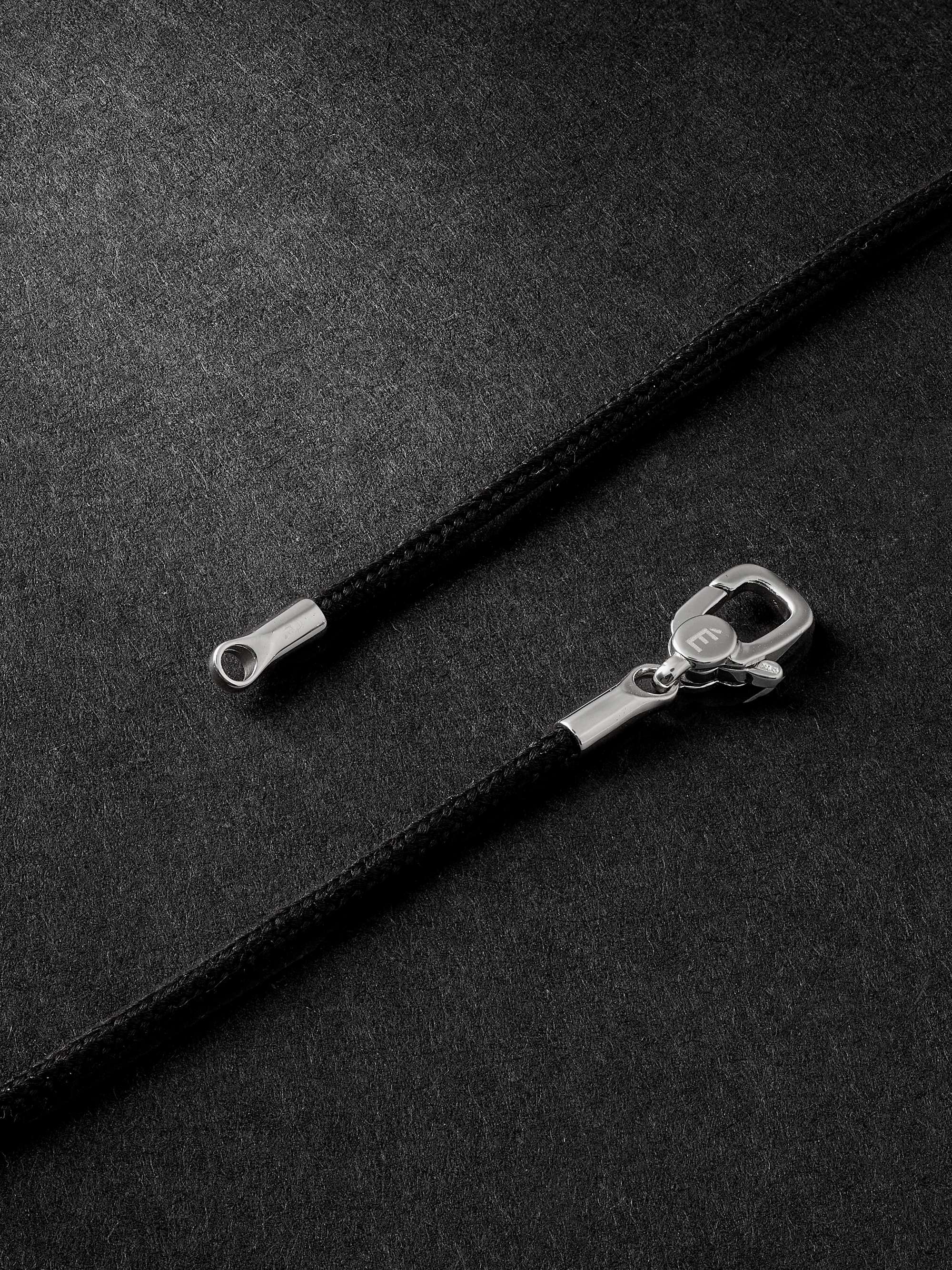 EÉRA Carmelle White Gold and Cord Necklace