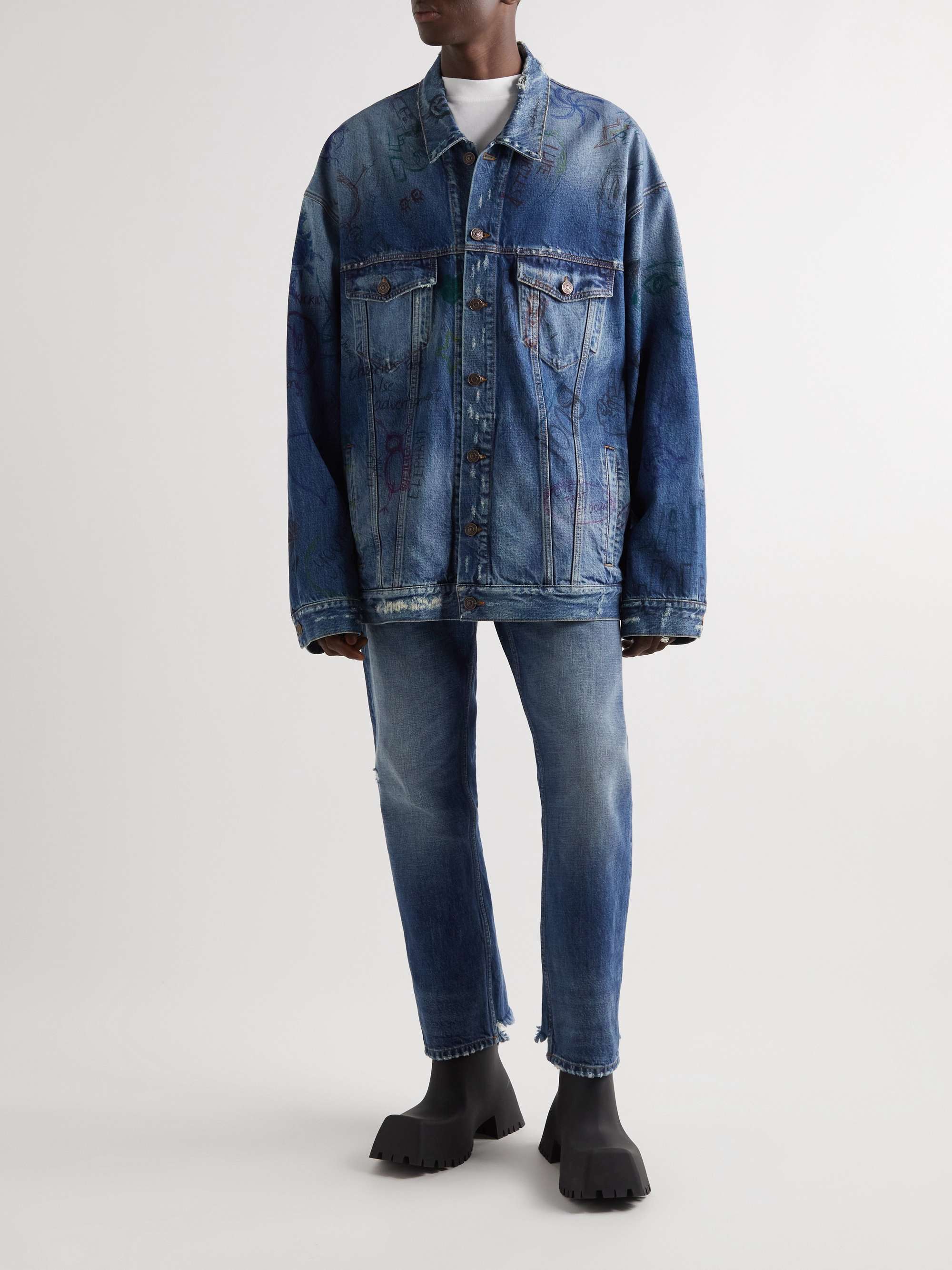 balenciaga denim jacket men