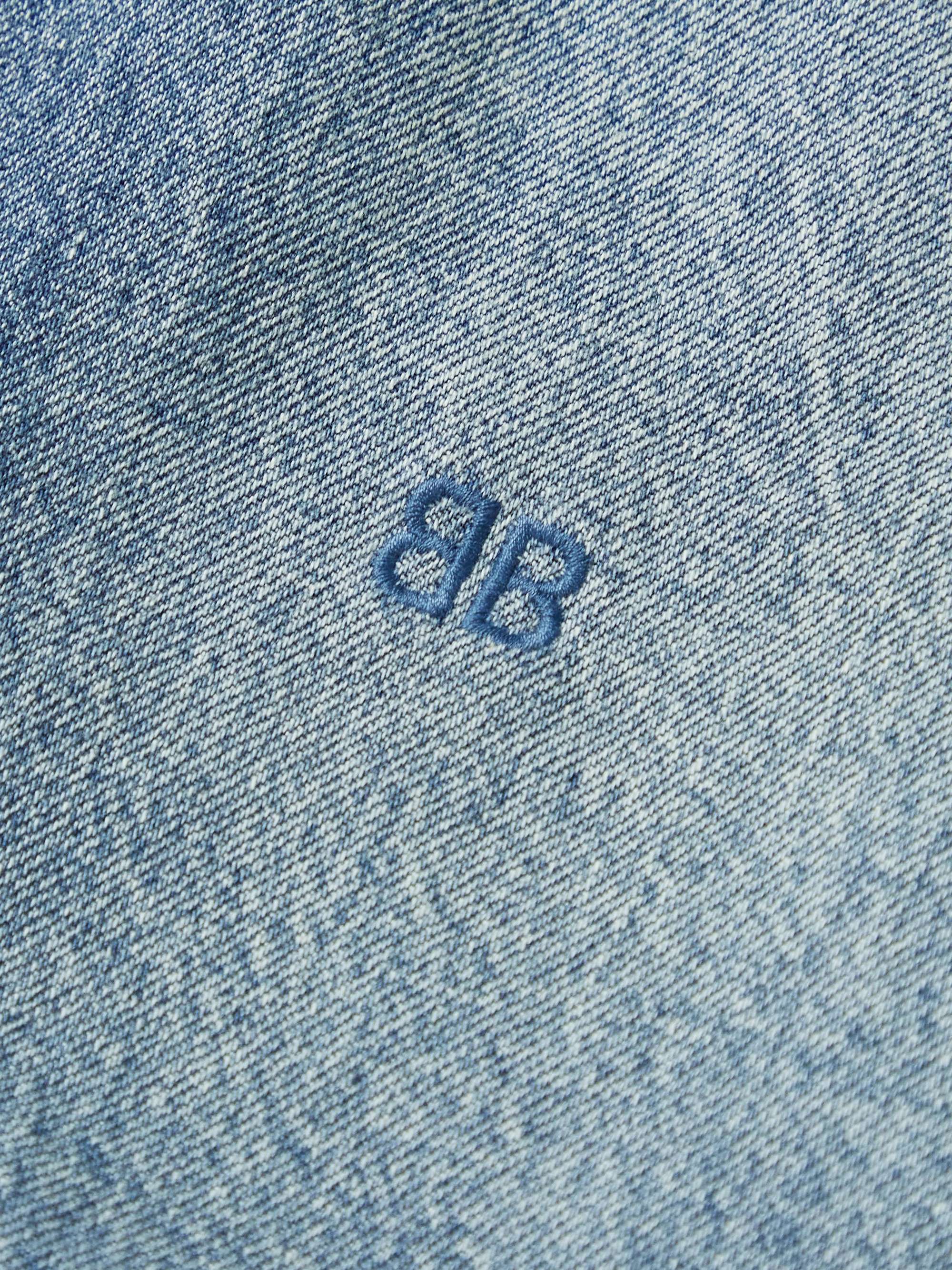 Distressed Denim Fabric - Industrial Chic Distressed Denim Fabric