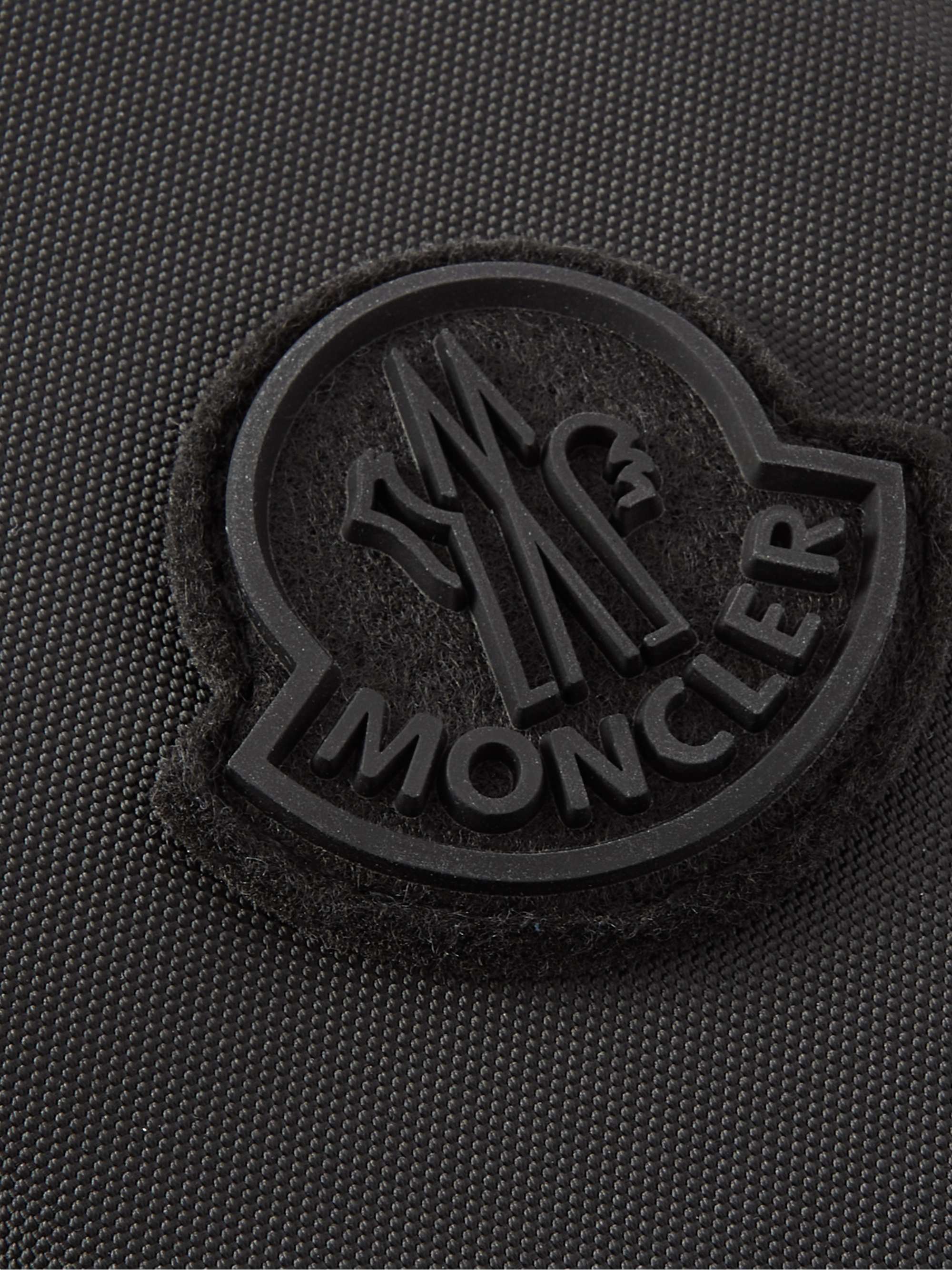 MONCLER Logo-Appliquéd Canvas and Mesh Phone Pouch with Lanyard