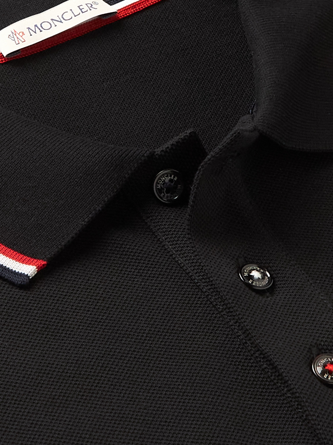 Logo-Appliquéd Striped Cotton-Piqué Polo Shirt