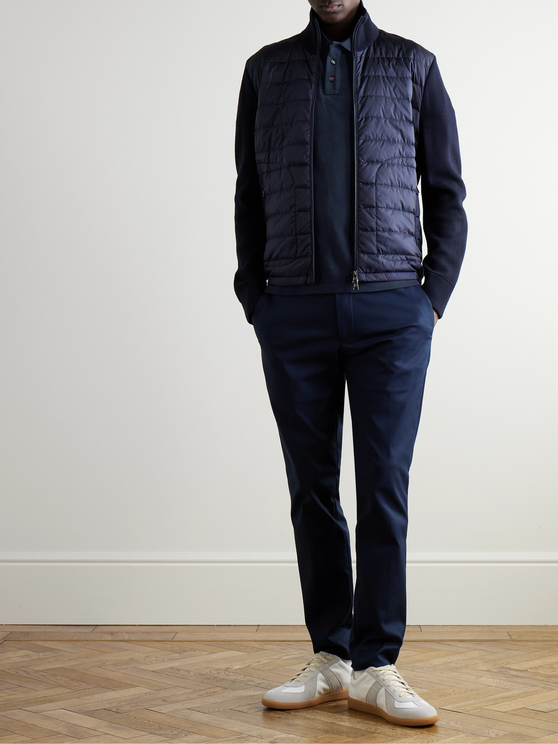 Moncler Twin Tip Polo Shirt In Blue