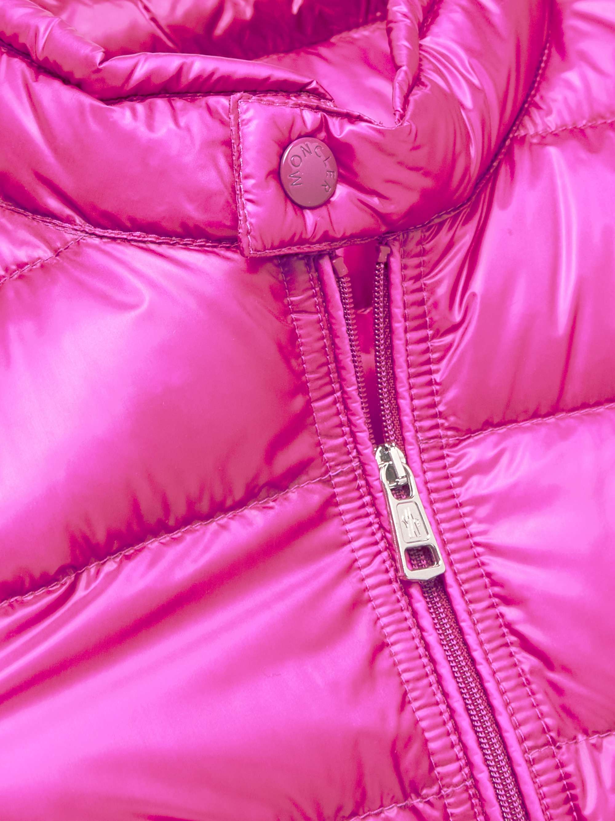 MONCLER Acorus Logo-Appliquéd Quilted Glossed-Shell Down Jacket