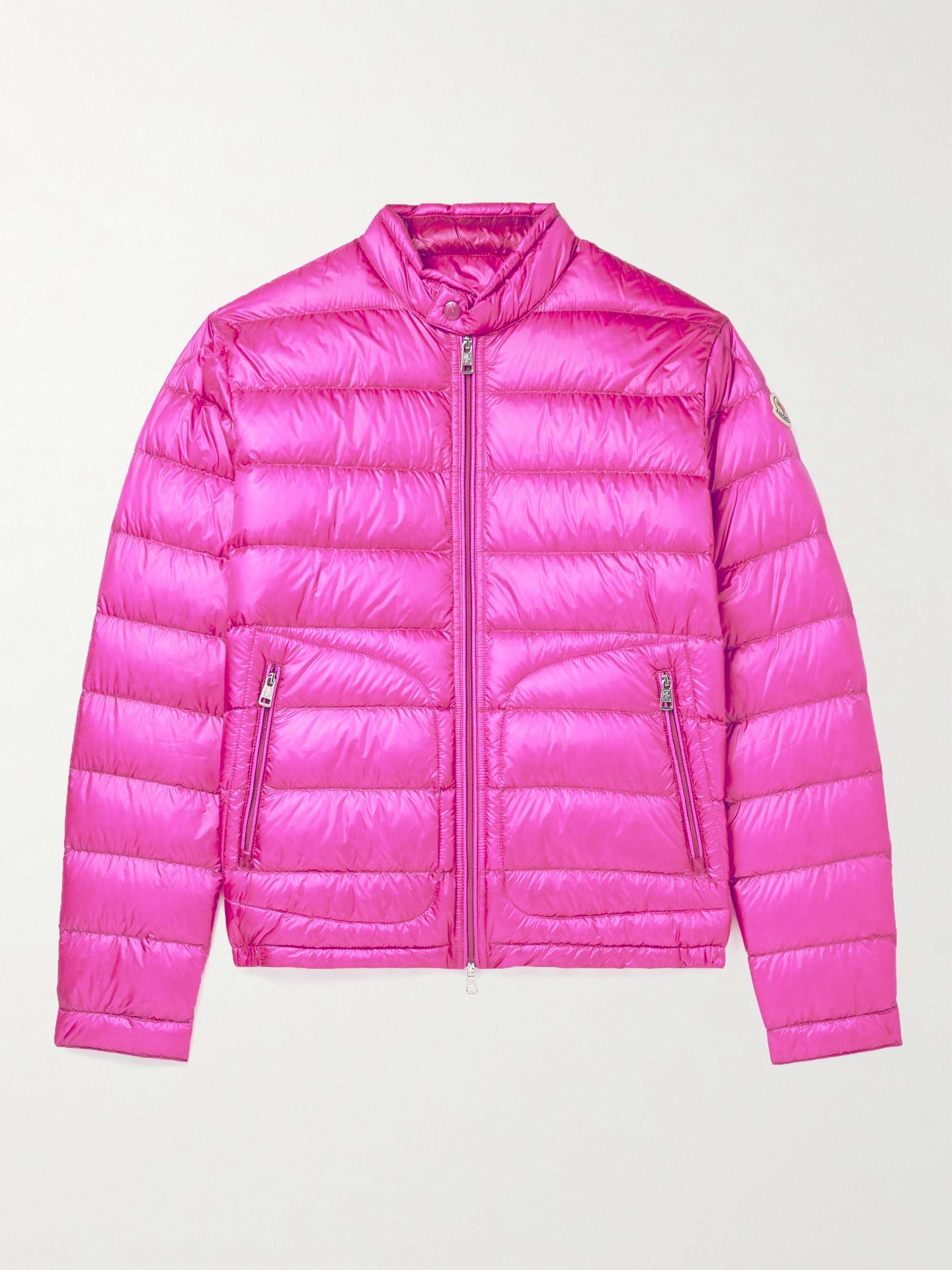 MONCLER Acorus Logo-Appliquéd Quilted Glossed-Shell Down Jacket for Men ...