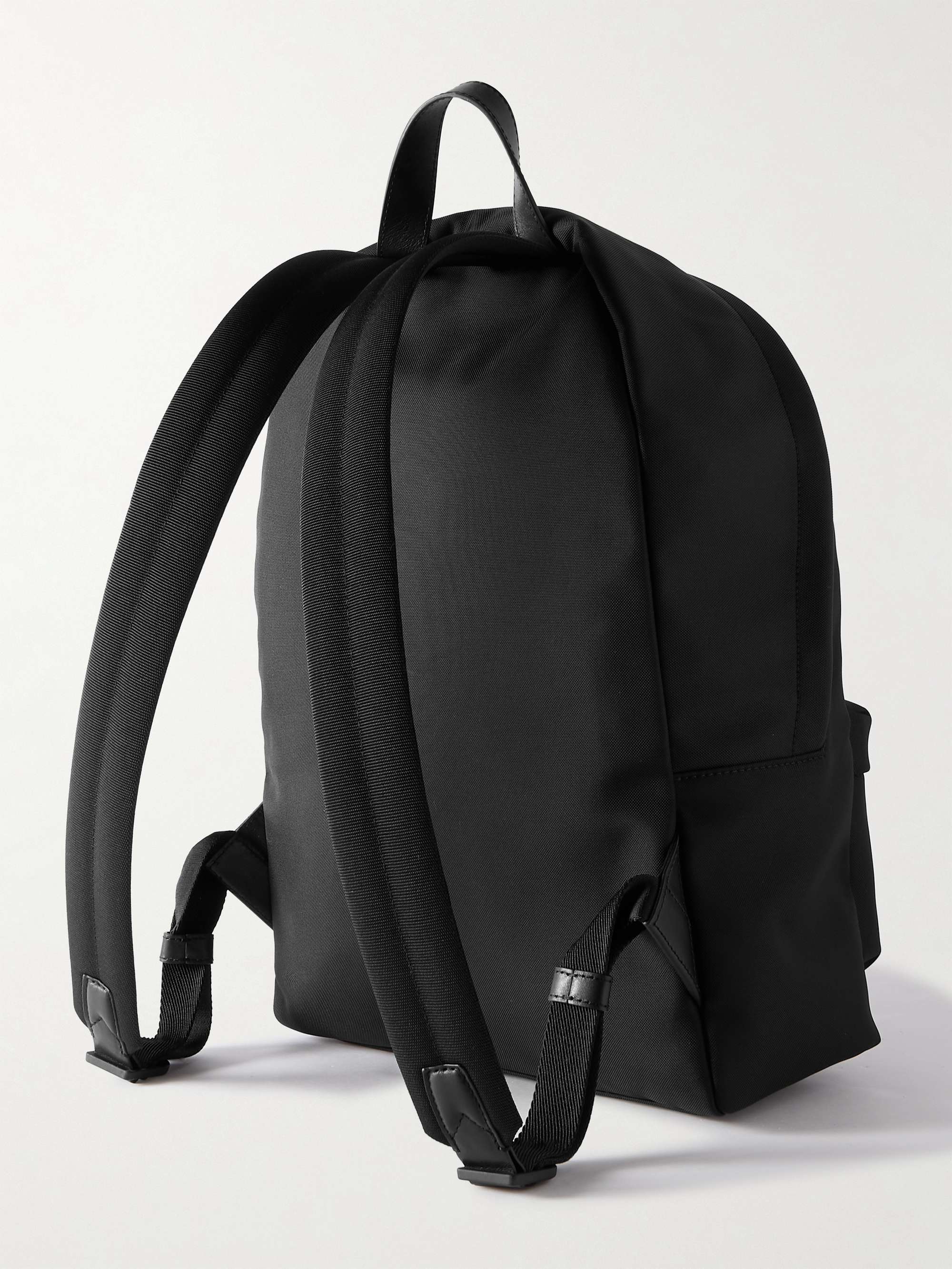MONCLER Pierrick Logo-Appliquéd Leather-Trimmed Nylon Backpack