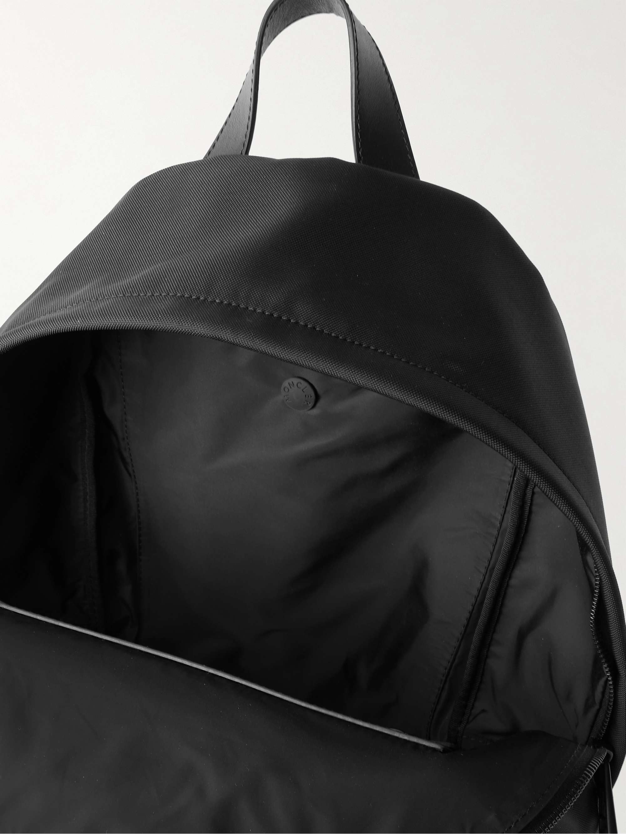 MONCLER Pierrick Logo-Appliquéd Leather-Trimmed Nylon Backpack