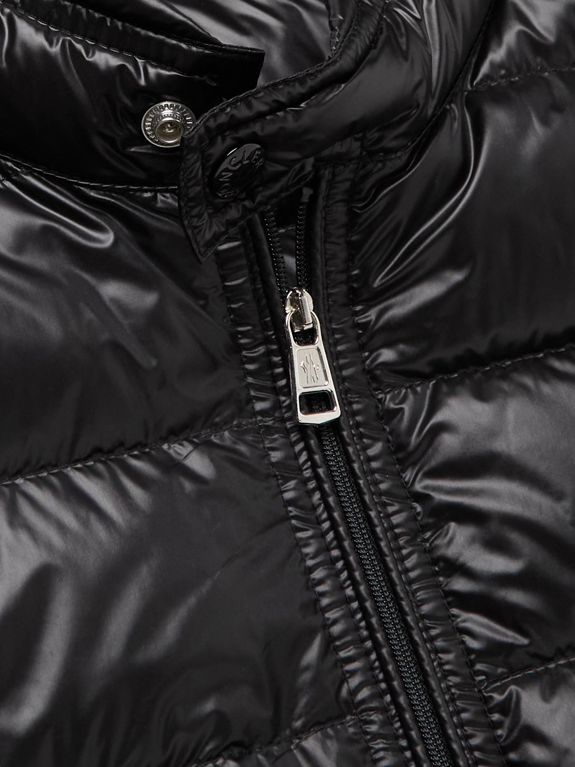 Shop Moncler Gui Slim-fit Logo-appliquéd Quilted Shell Down Gilet In Black